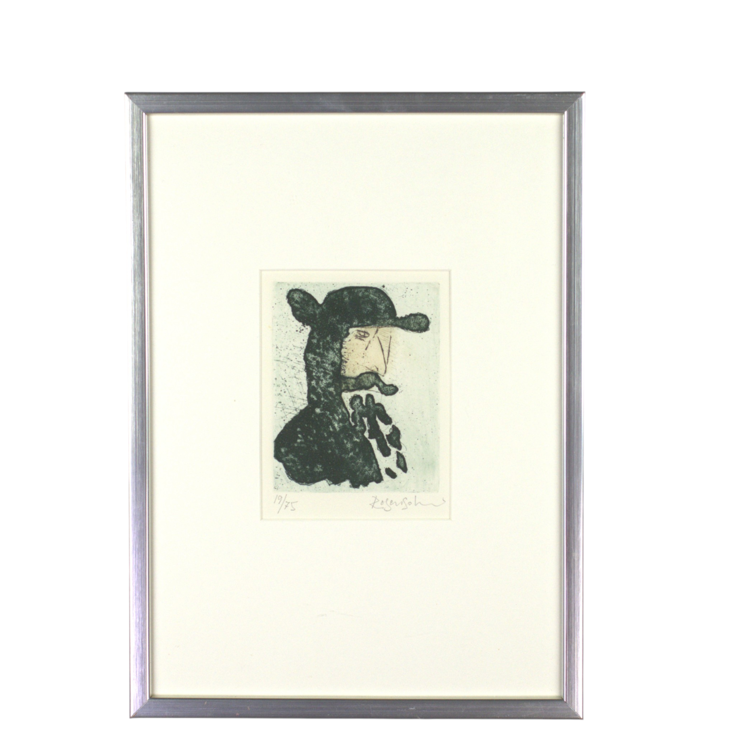 LENNART ROSENSOHN. Etsning 19/75, mansfigur, signerad.