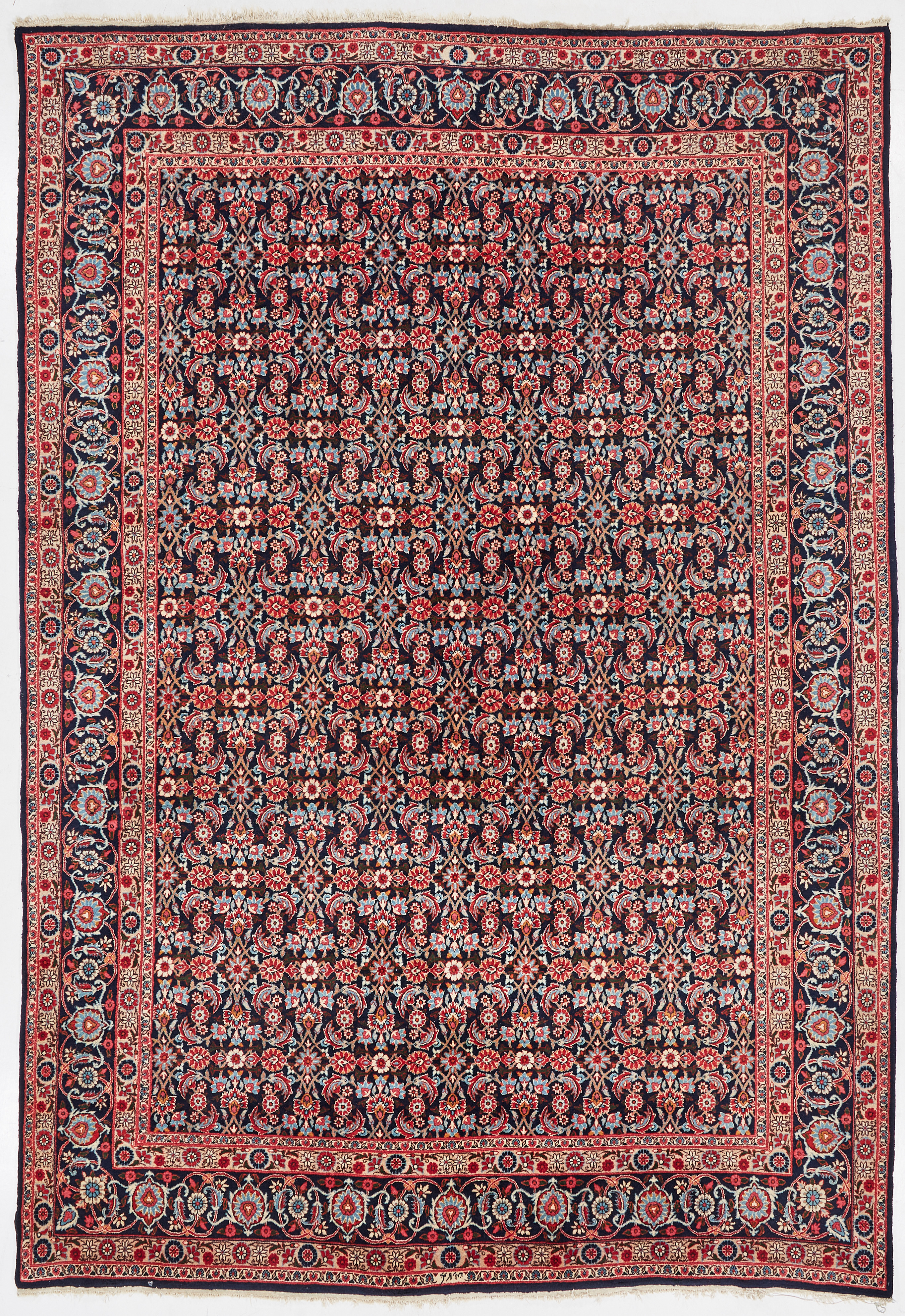 ORIENTMATTA, Keshan sannolikt, old, ca. 340,5 x 248 cm (inklusive kortsidornas slätväv.