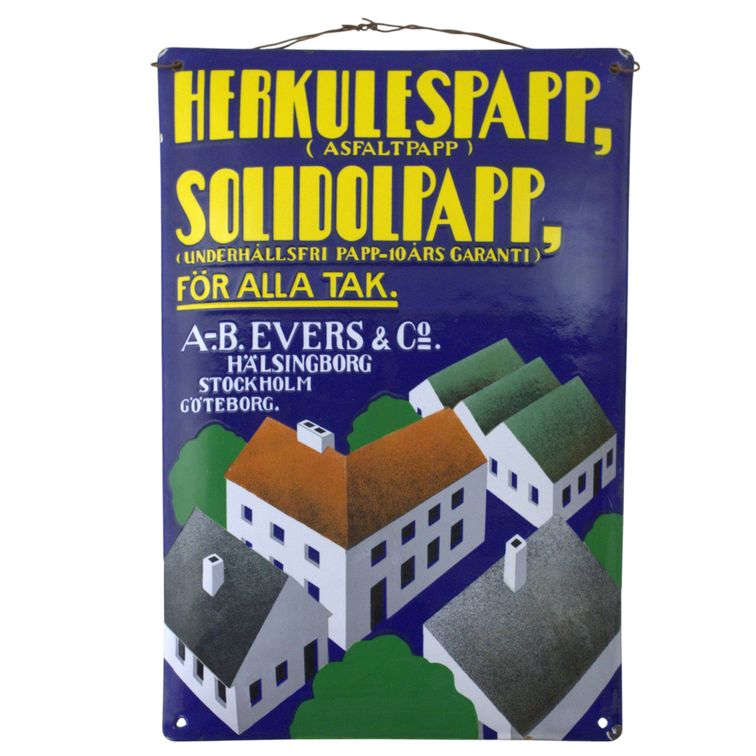 EMALJSKYLT, Herkulespapp, Solidolpapp för alla tak, AB Evers & Co.