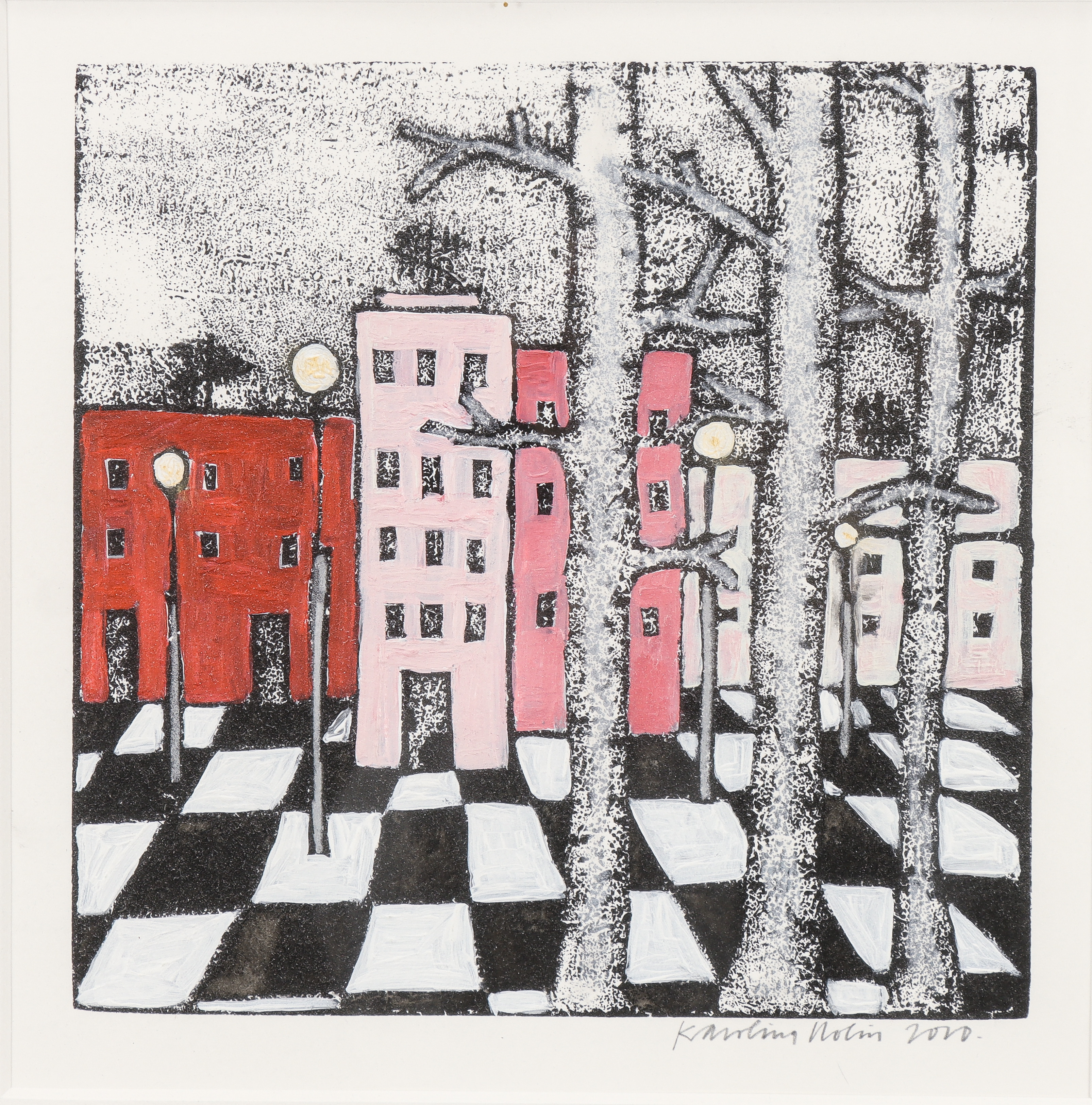 KAROLINA NOLIN. "Småstad i rosa III".