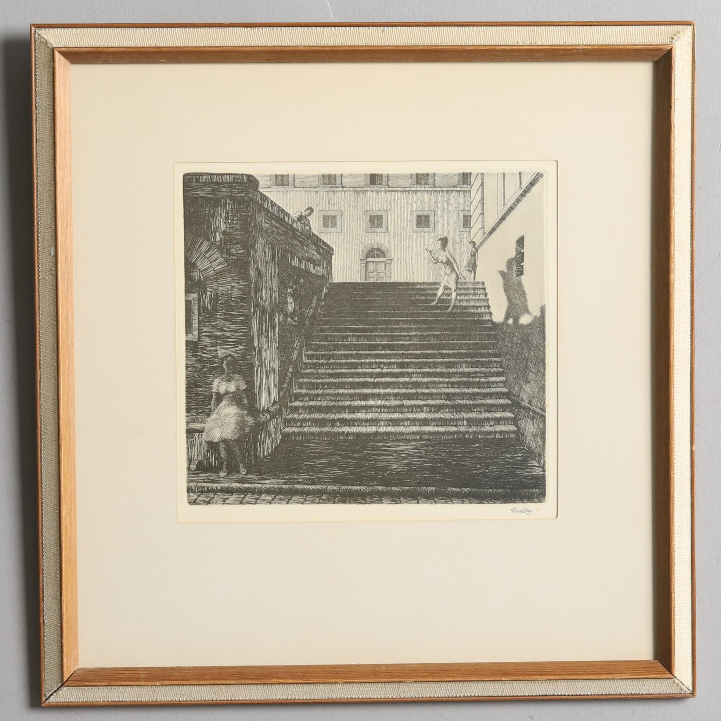 FOLKE GULLBY. ETTSNING, "Scala della notte" signerad.