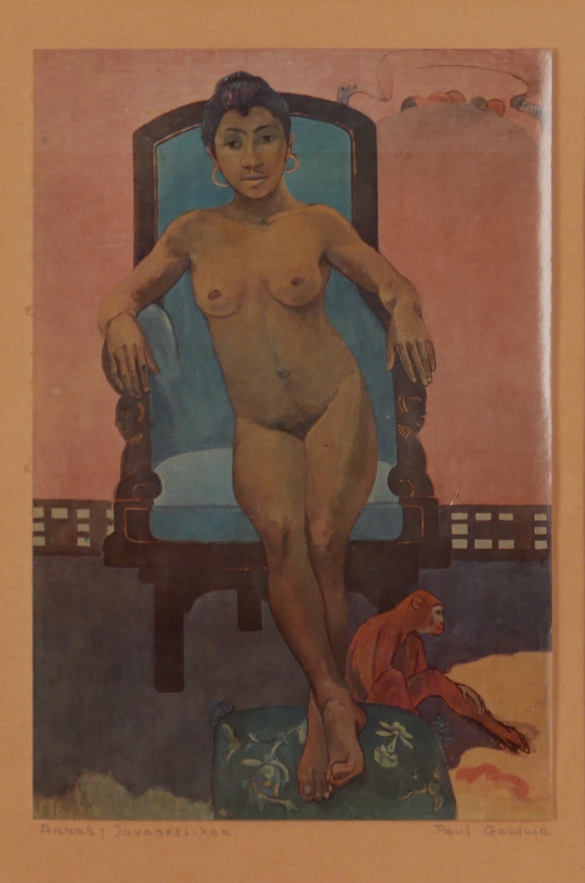 PAUL GAUGUIN. EFTER. "Annah i Javanssiskan", reproduktion.