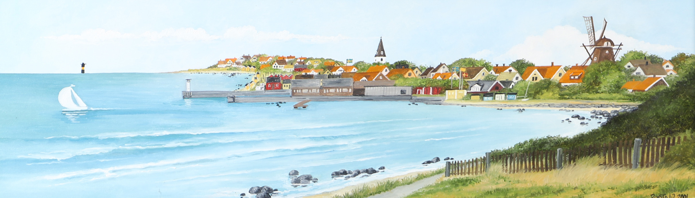 ROSITA WIDETORP. "Viken", olja på duk, signerad Rosita W.