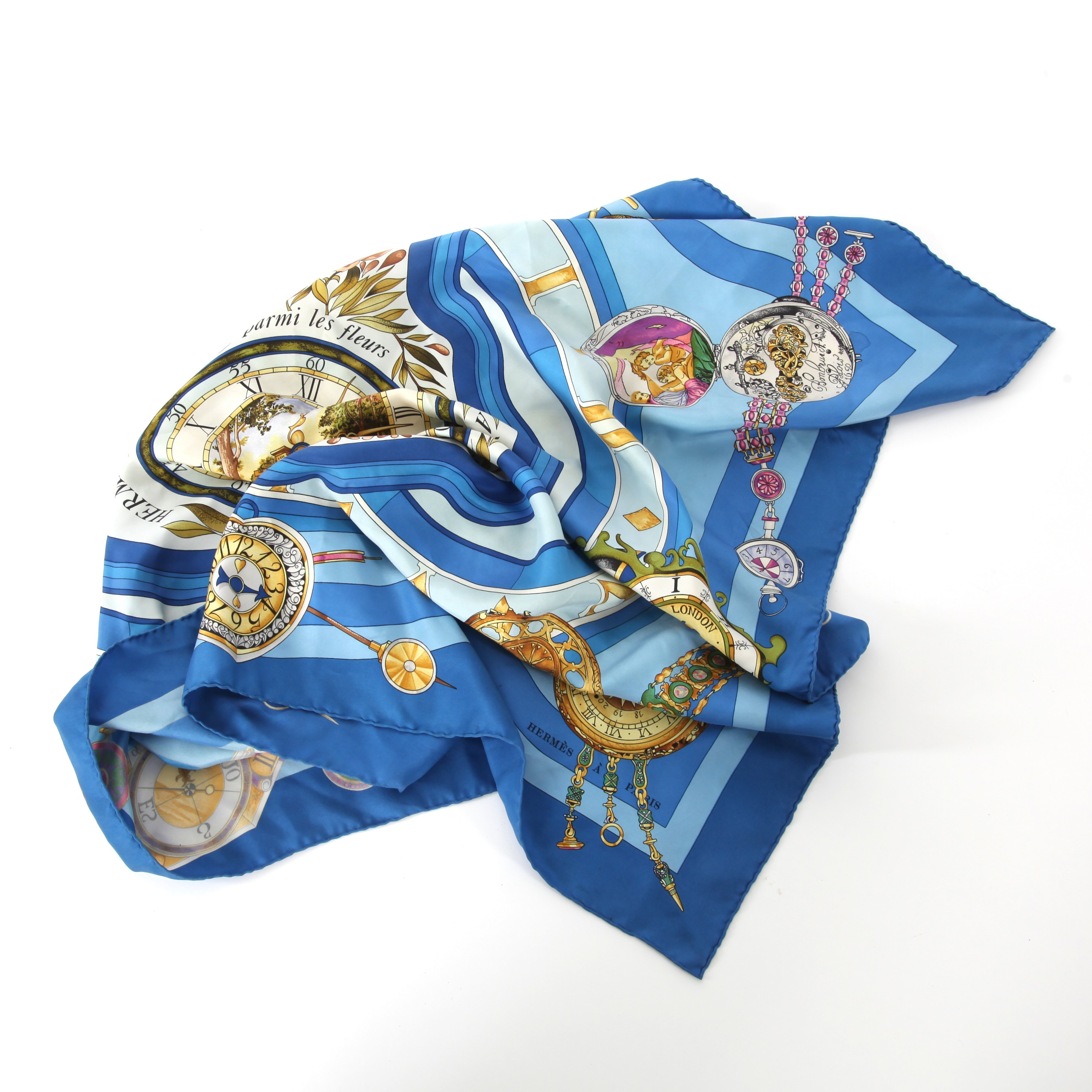 SCARF HERMÉS "La Ronde Des Heures", silke.