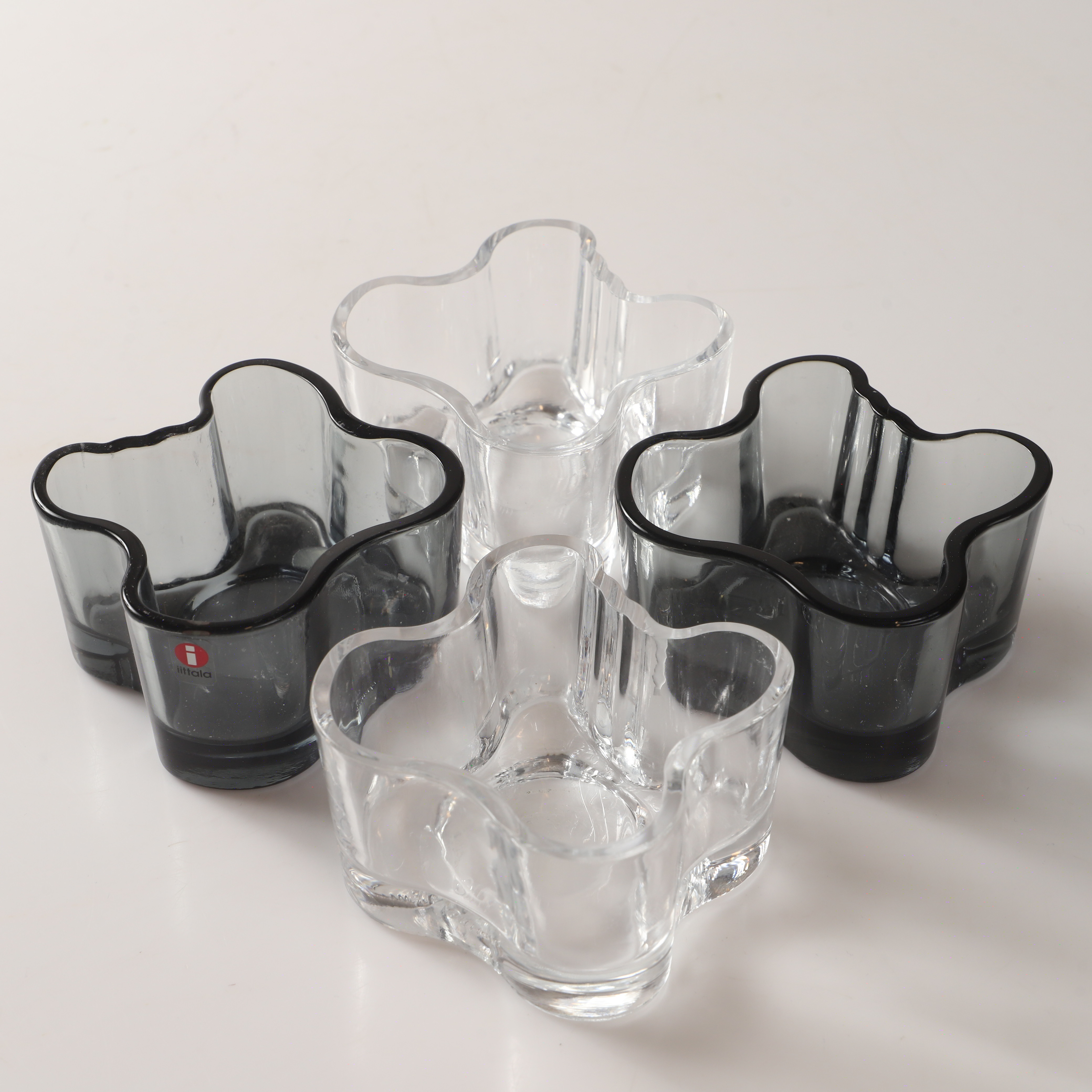 ALVAR AALTO. Skålar, 4 stycken, "Savoy", glas, Iittala, Finland.