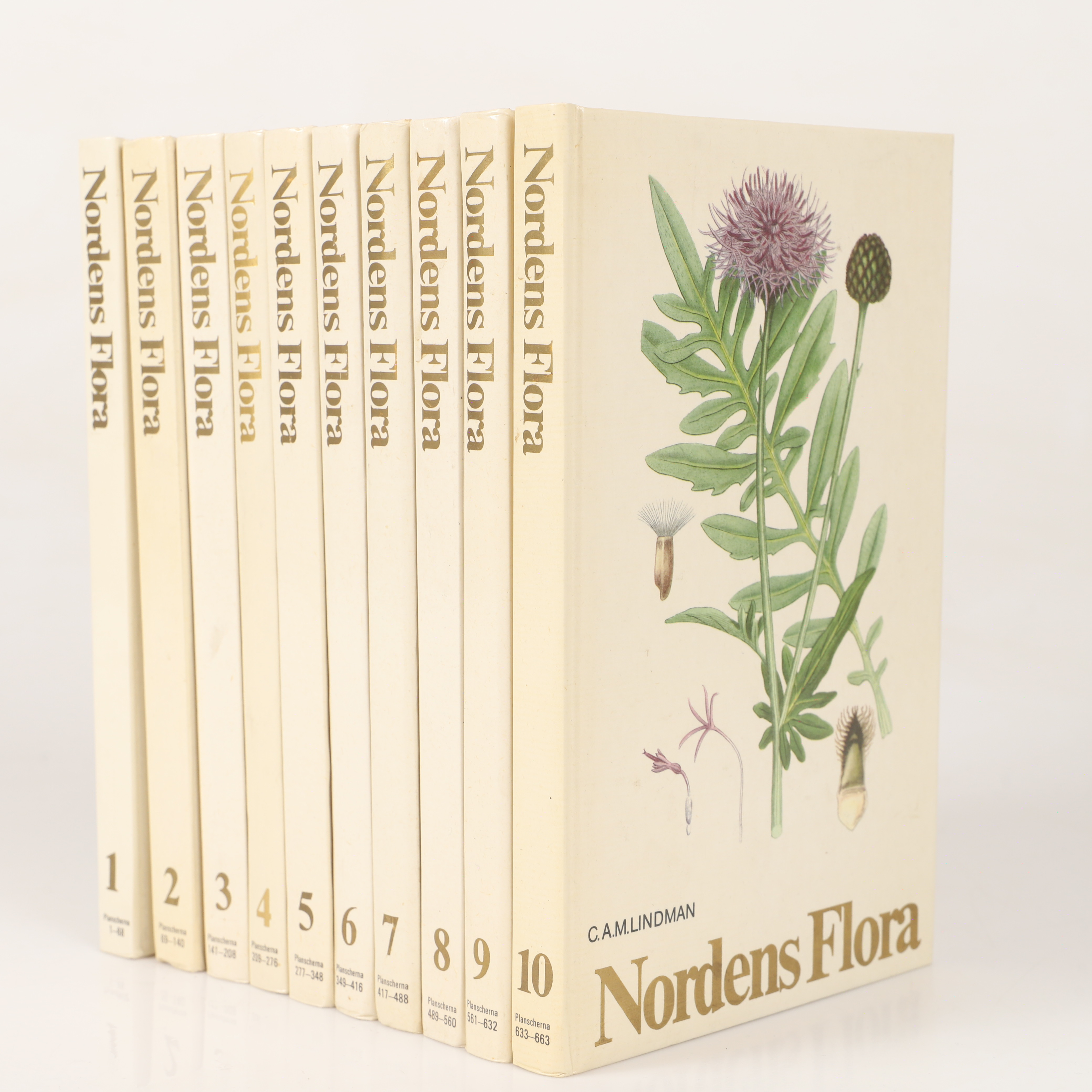 BÖCKER, 10 stycken, Nordens Flora, C.A.M. Lindman.