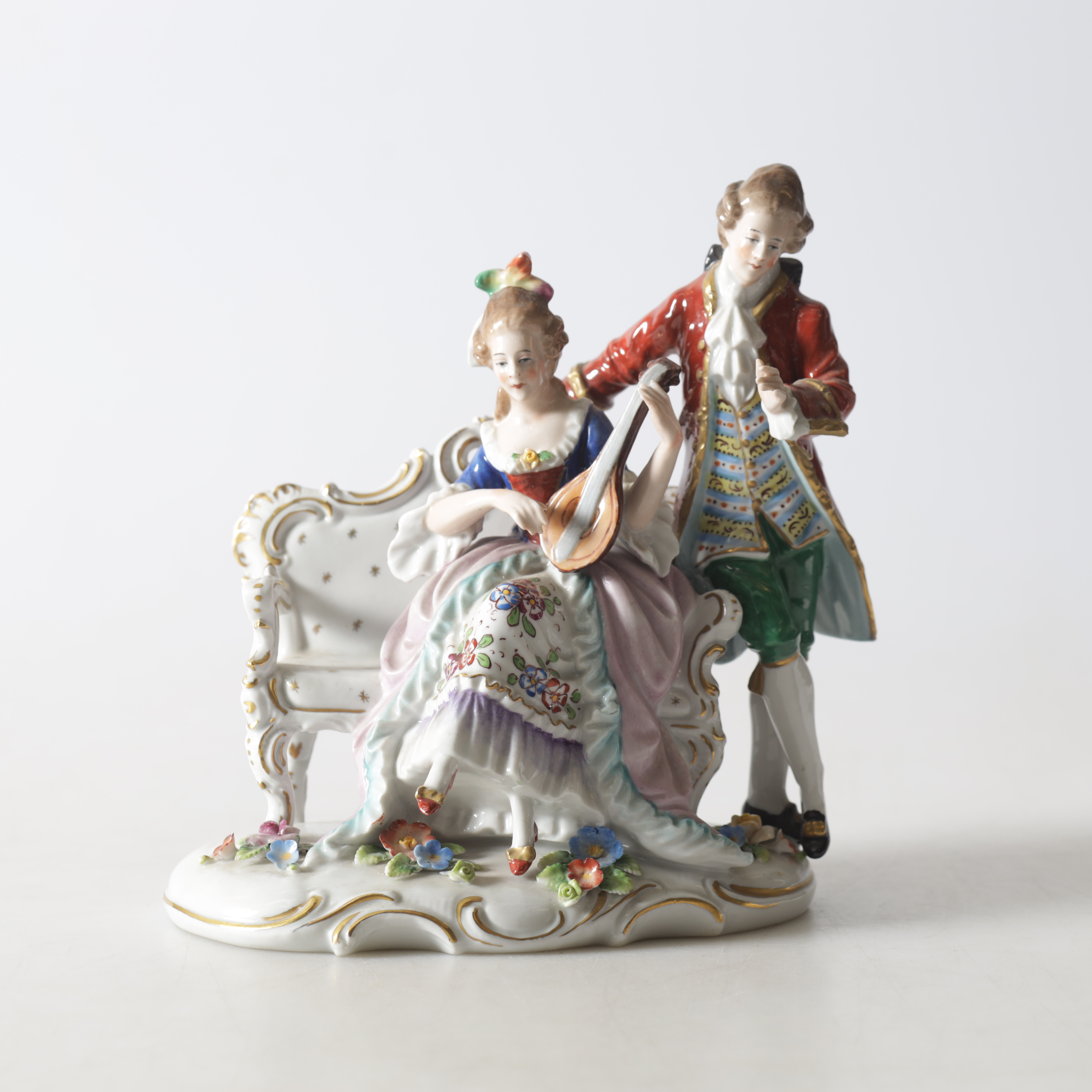 FIGURIN, porslin, rokokostil, Tyskland, 1900-tal.