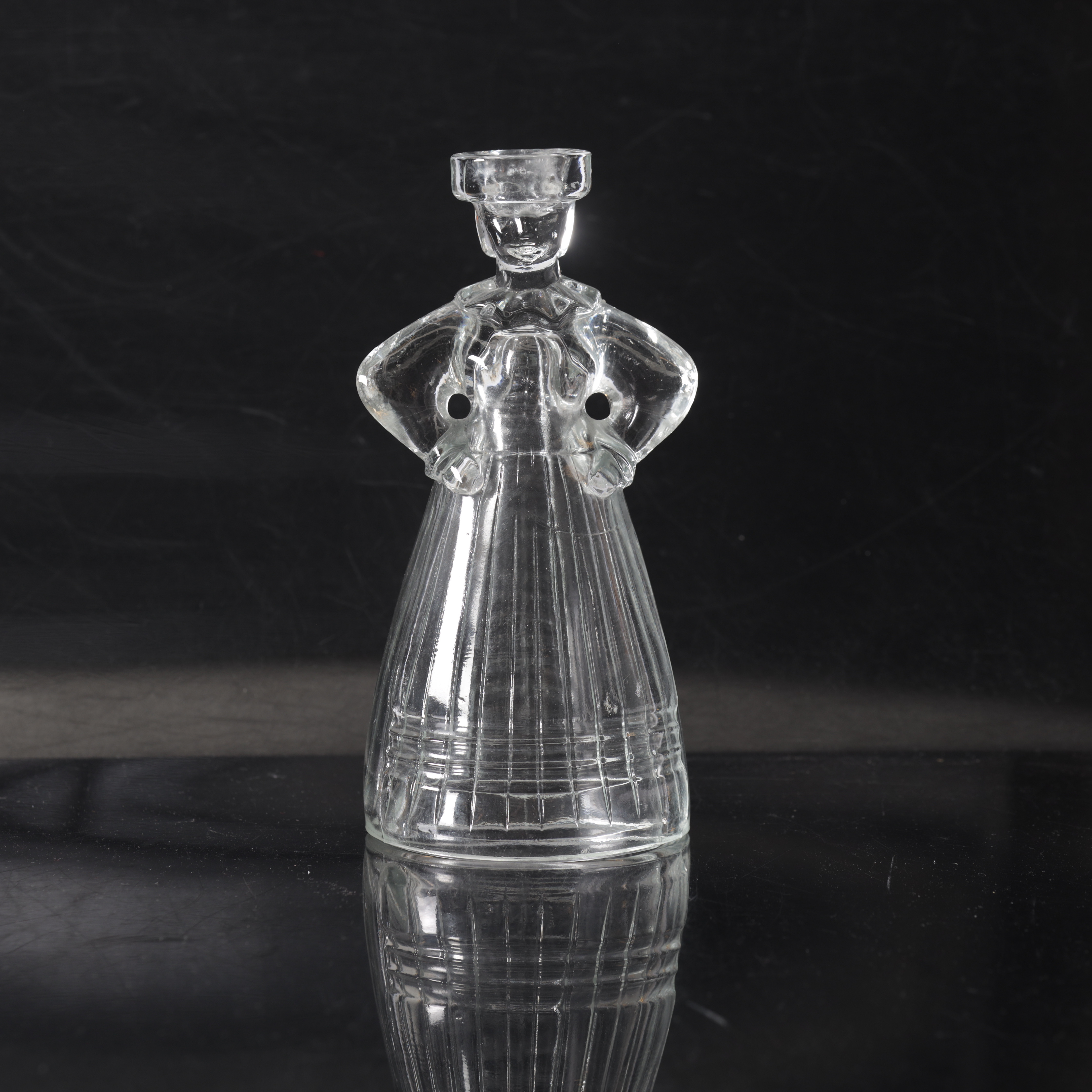 ERYKA TRZEWIK-DROST. Ljusstake, glas, "Karolinka", Polen, 1970-tal.
