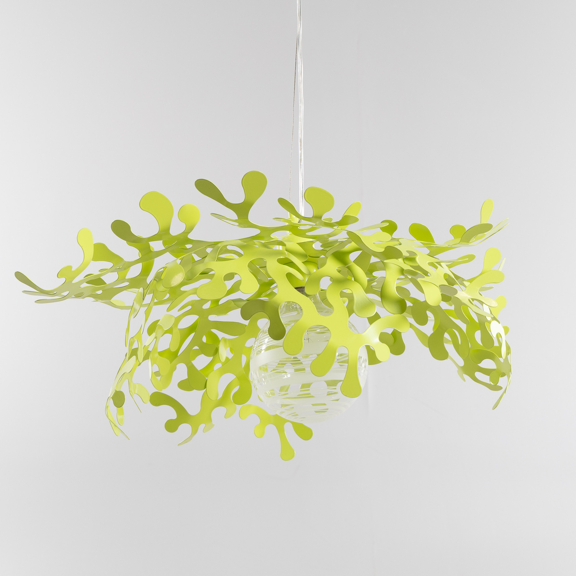 TAKLAMPA, "MidiLeaves", Lumen Center, lackerad metall, Italien, 2000-tal.