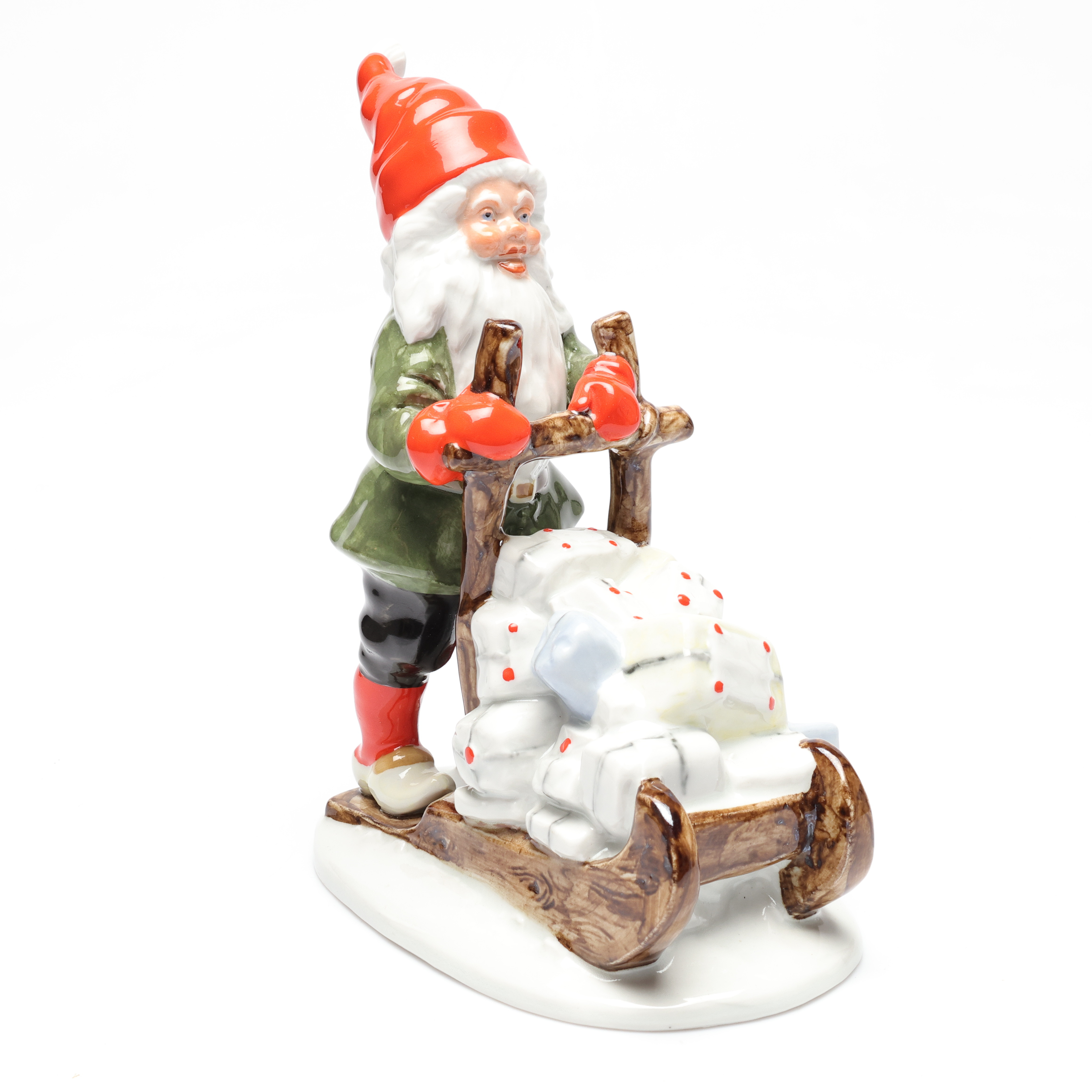 JENNY NYSTRÖM. EFTER. Figurin, tomte, 1900-talets andra hälft, Kalmar.