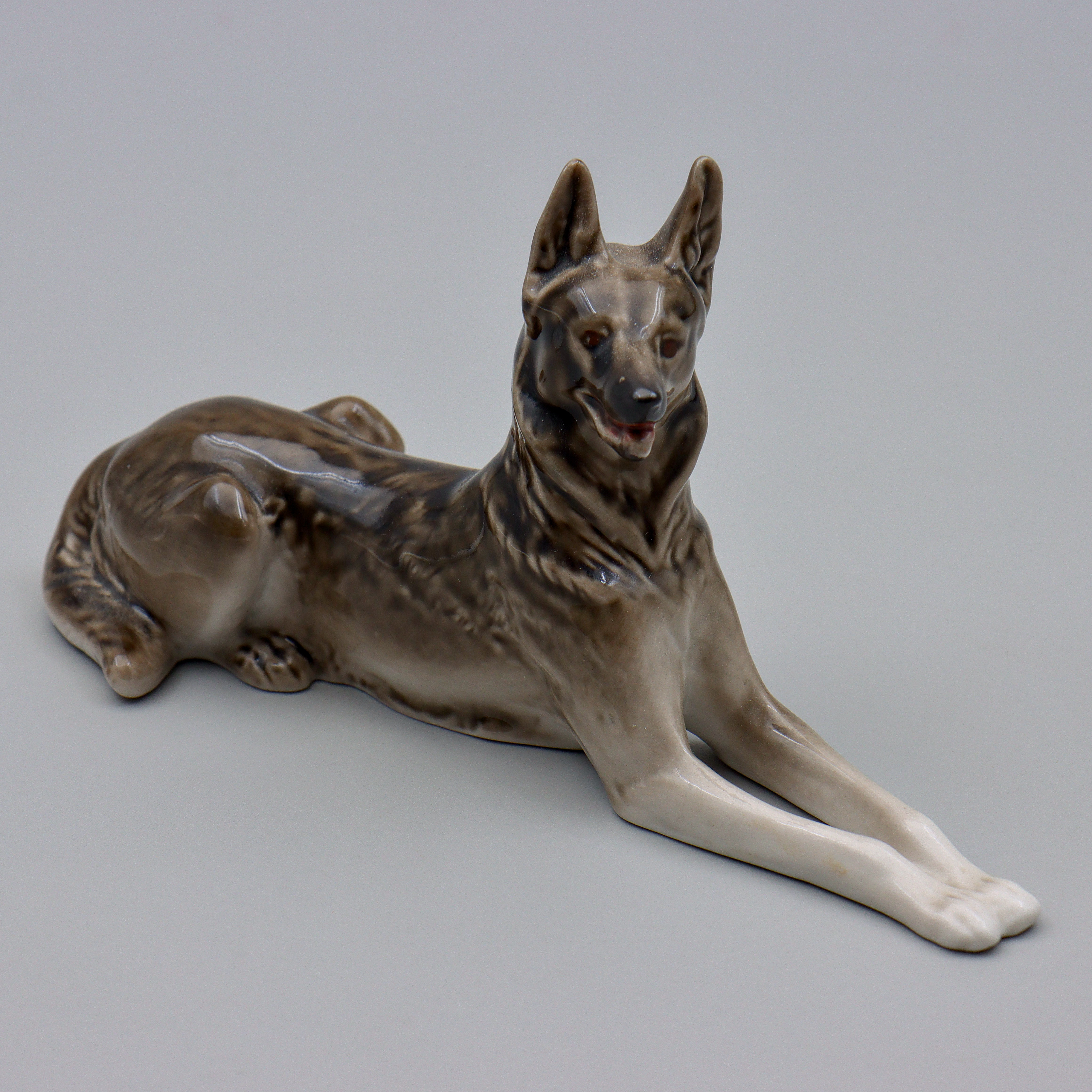 LOMONOSOV FIGURIN HUND "SCHÄFER", MADE IN USSR, 1950-TAL.