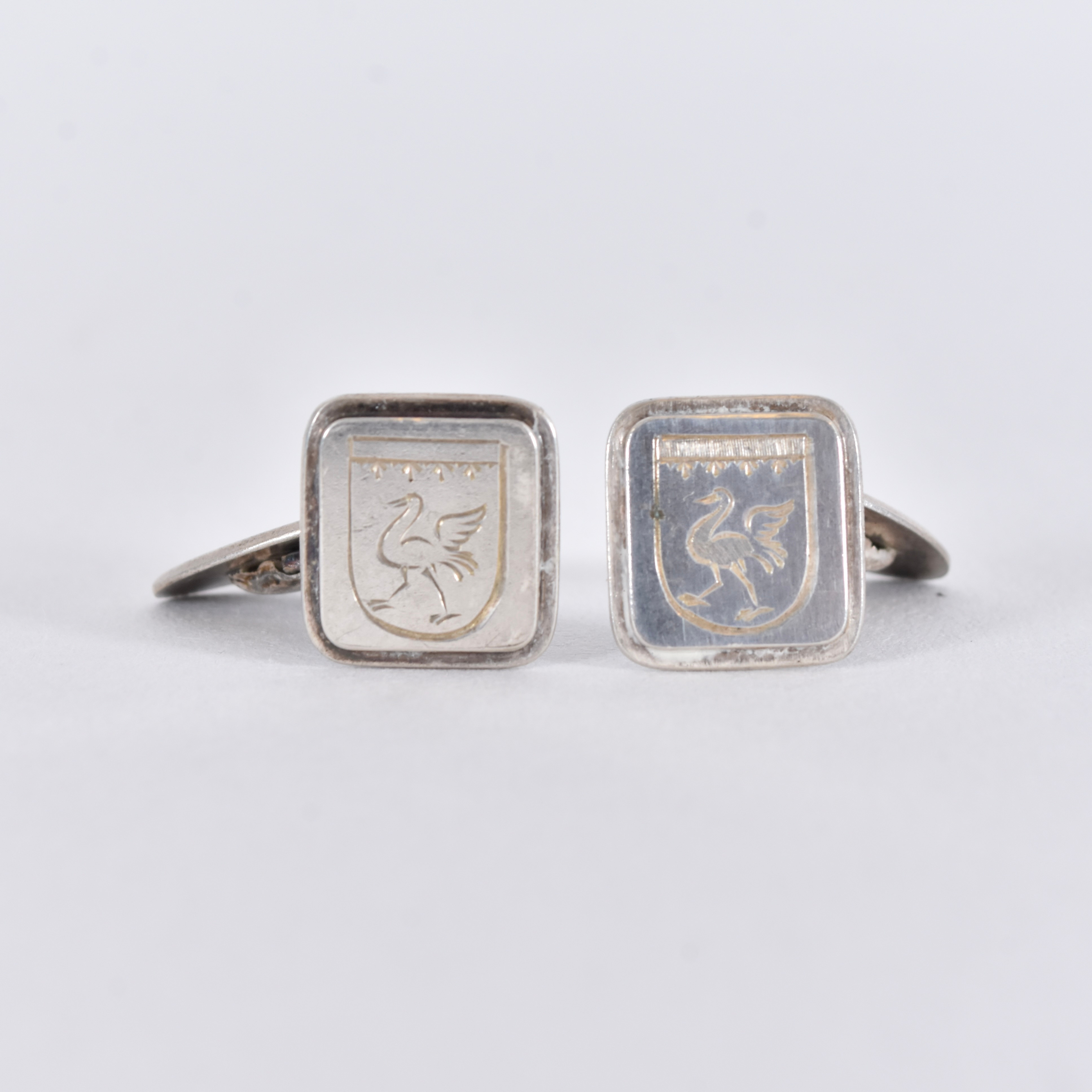 MANSCHETTKNAPPAR, 1 par, silver.