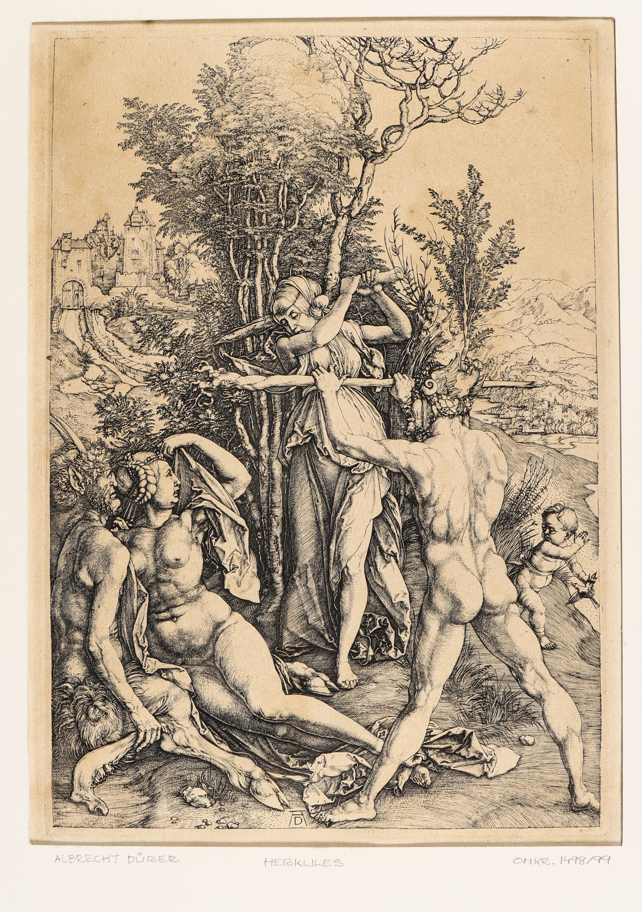 ALBRECHT DÜRER. EFTER. "Hercules at the Crossroads", 1900-tal.