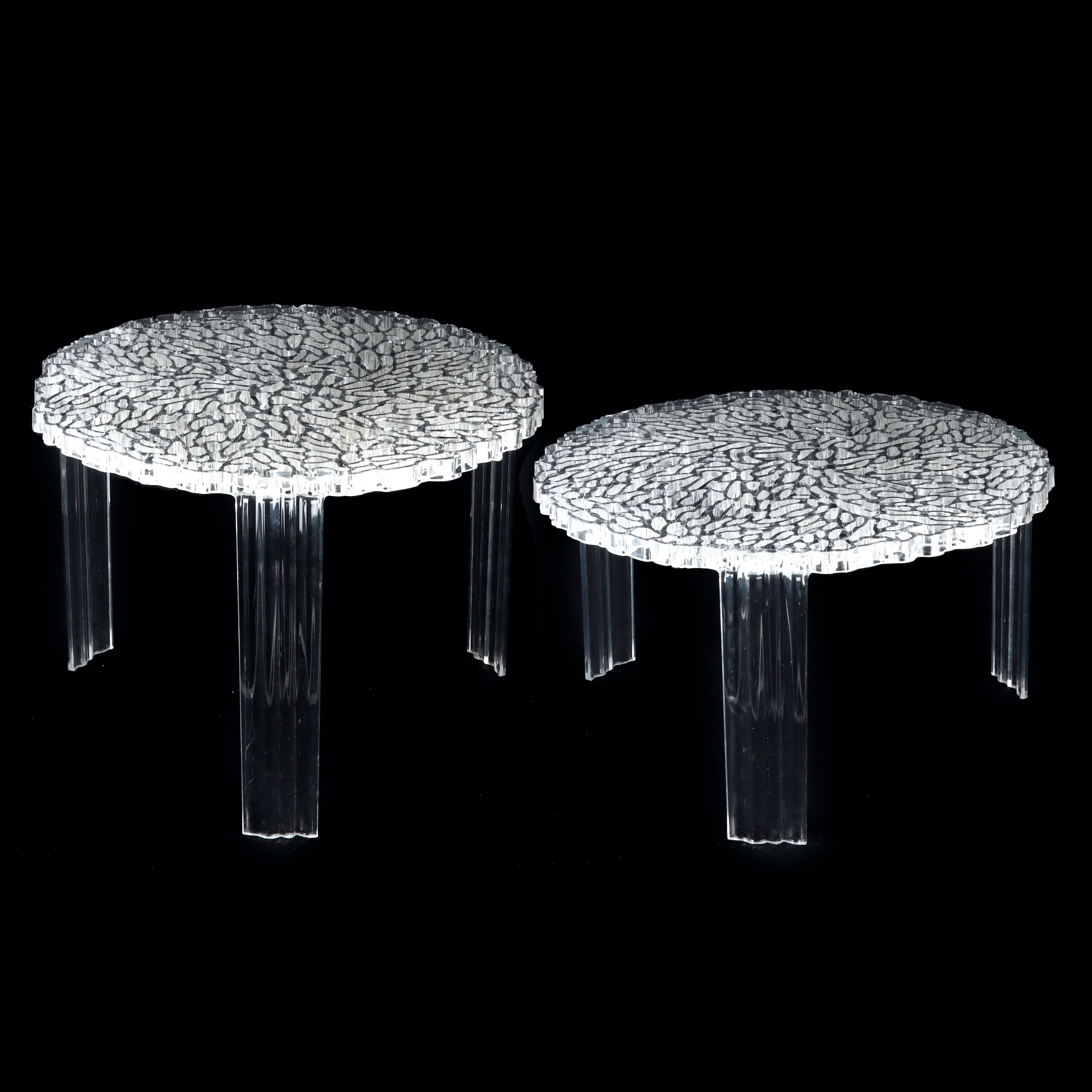 PATRICIA URQUIOLA. Soffbord, 2 st, "T-Table", plast, Kartell.