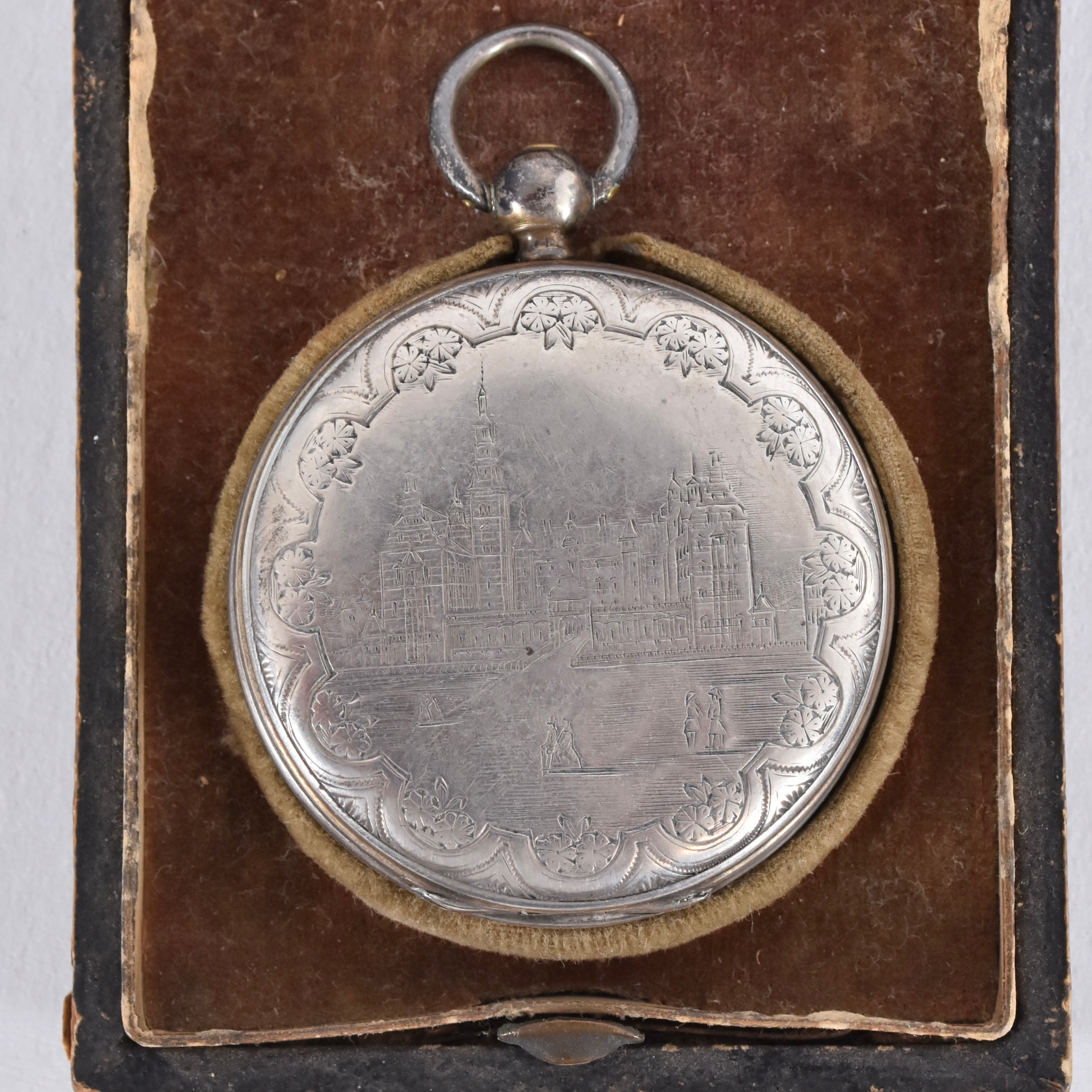 DAMFICKUR, silver, antagligen Danmark, 1800-tal.