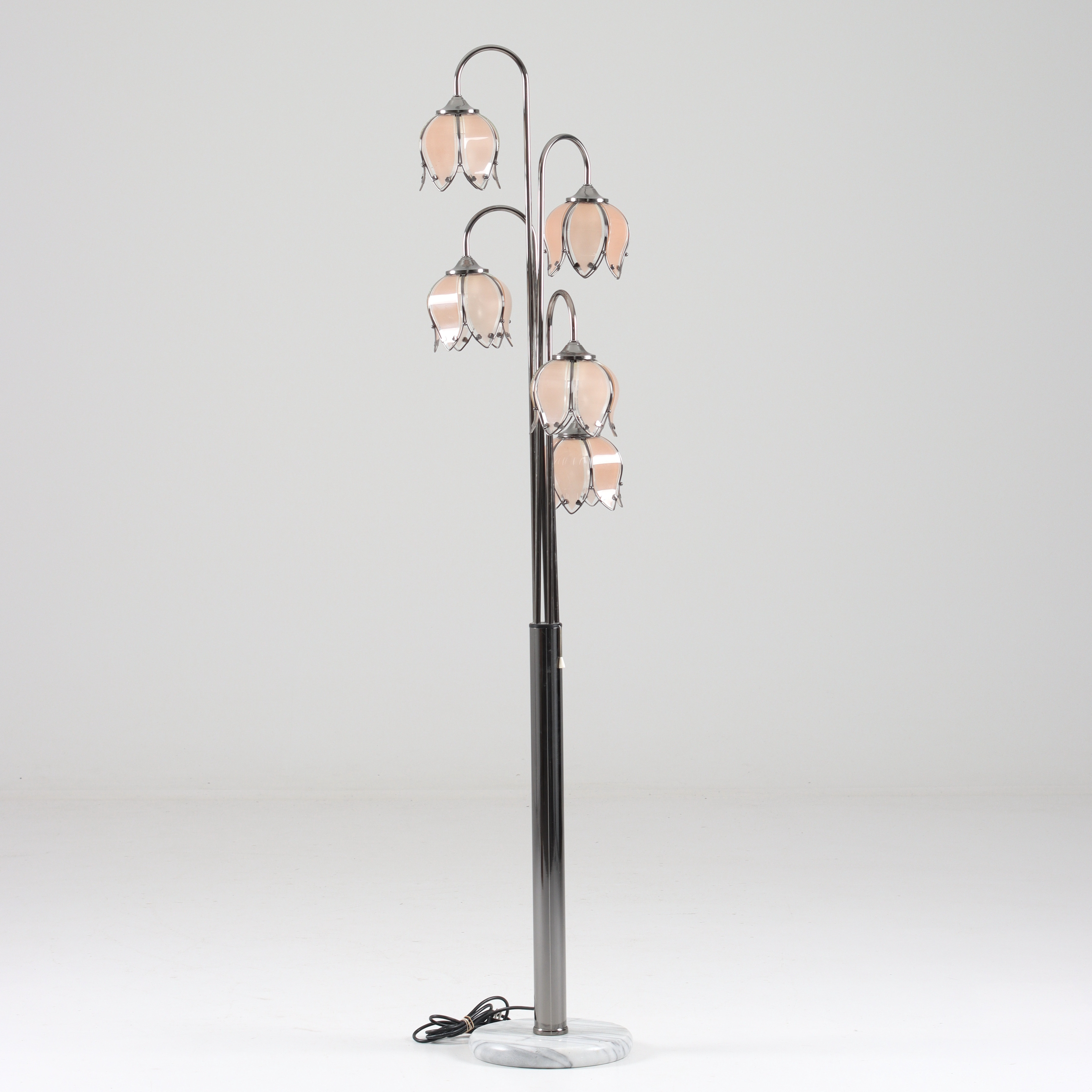 GOLVLAMPA, metall, glas, "Tulpan", Cottex, 1970/80-tal.
