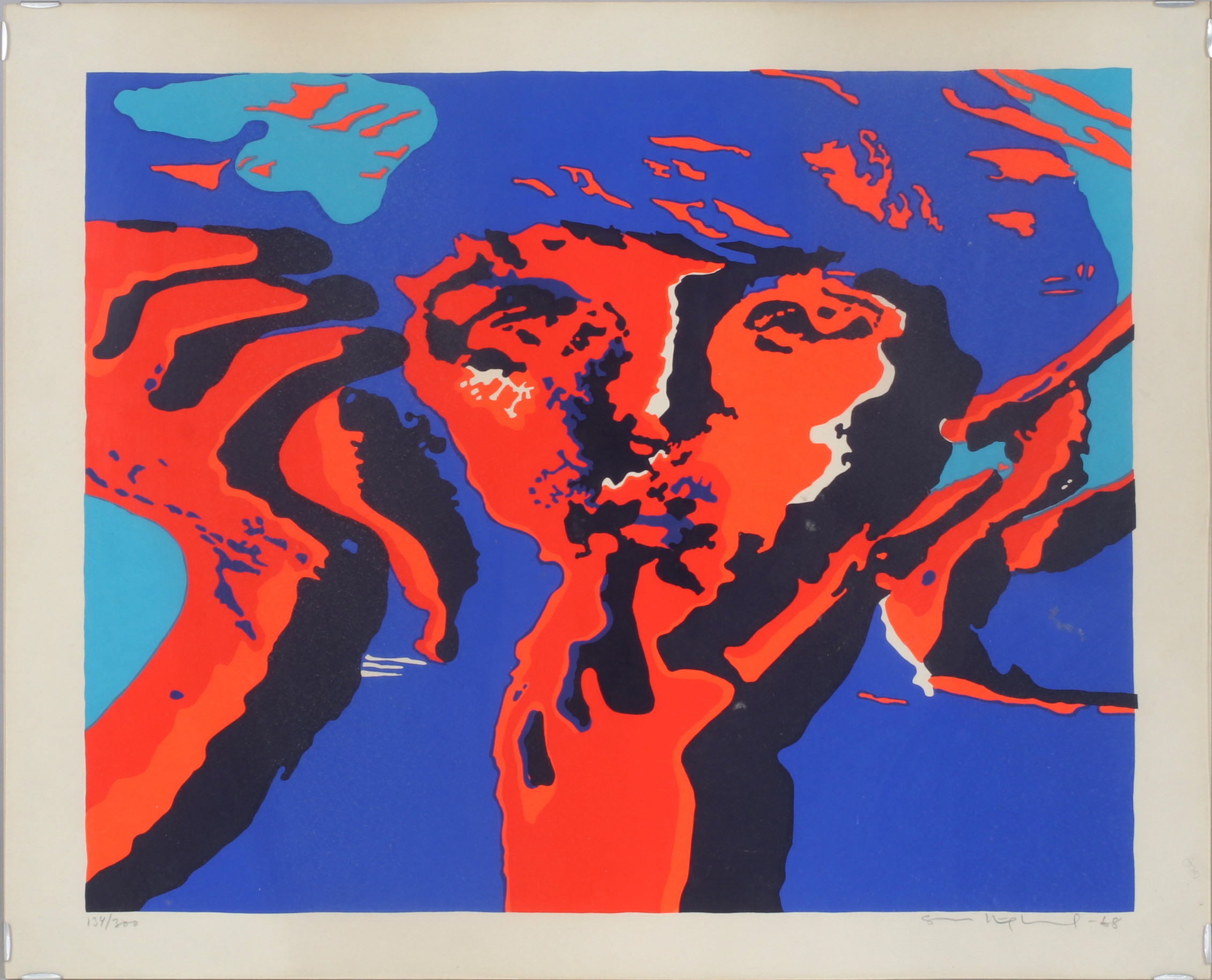 SVEN-INGE HÖGLUND. "Paul McCartney", färglitografi, signerad och numrerad 134/300.