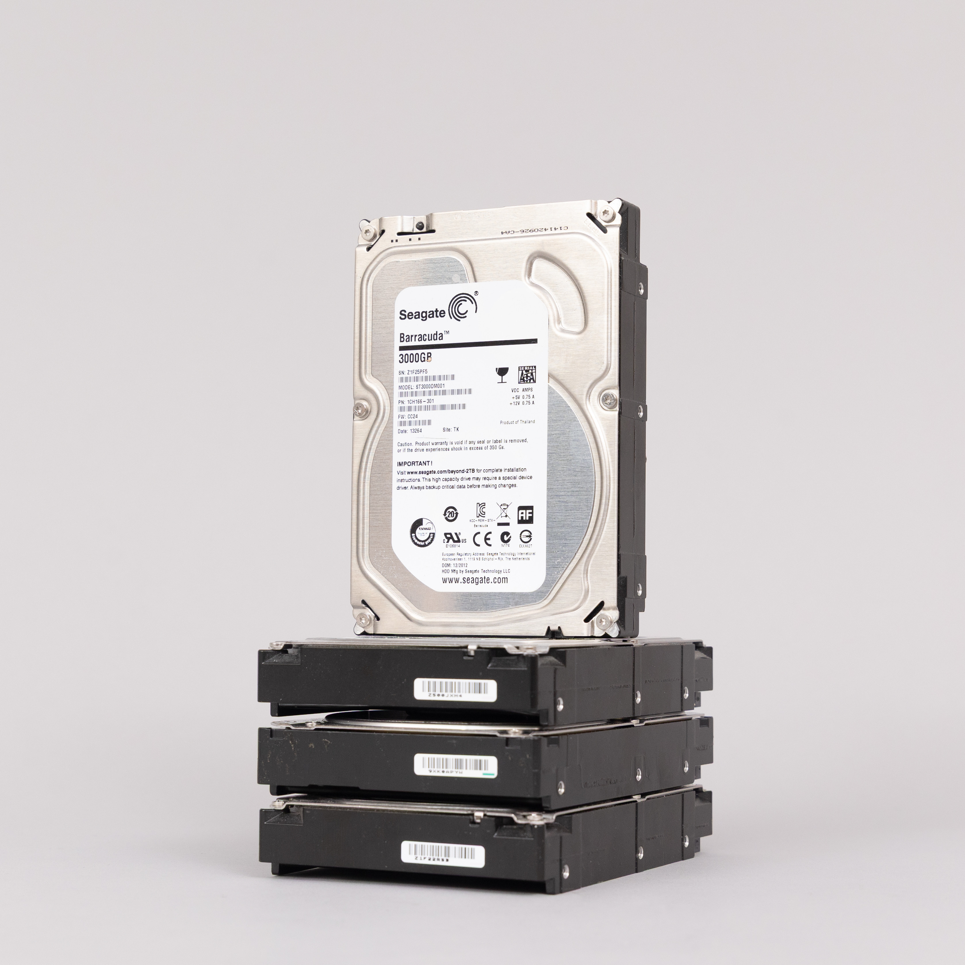 HÅRDDISKAR, 4 st, Seagate Barracuda, 3 TB.