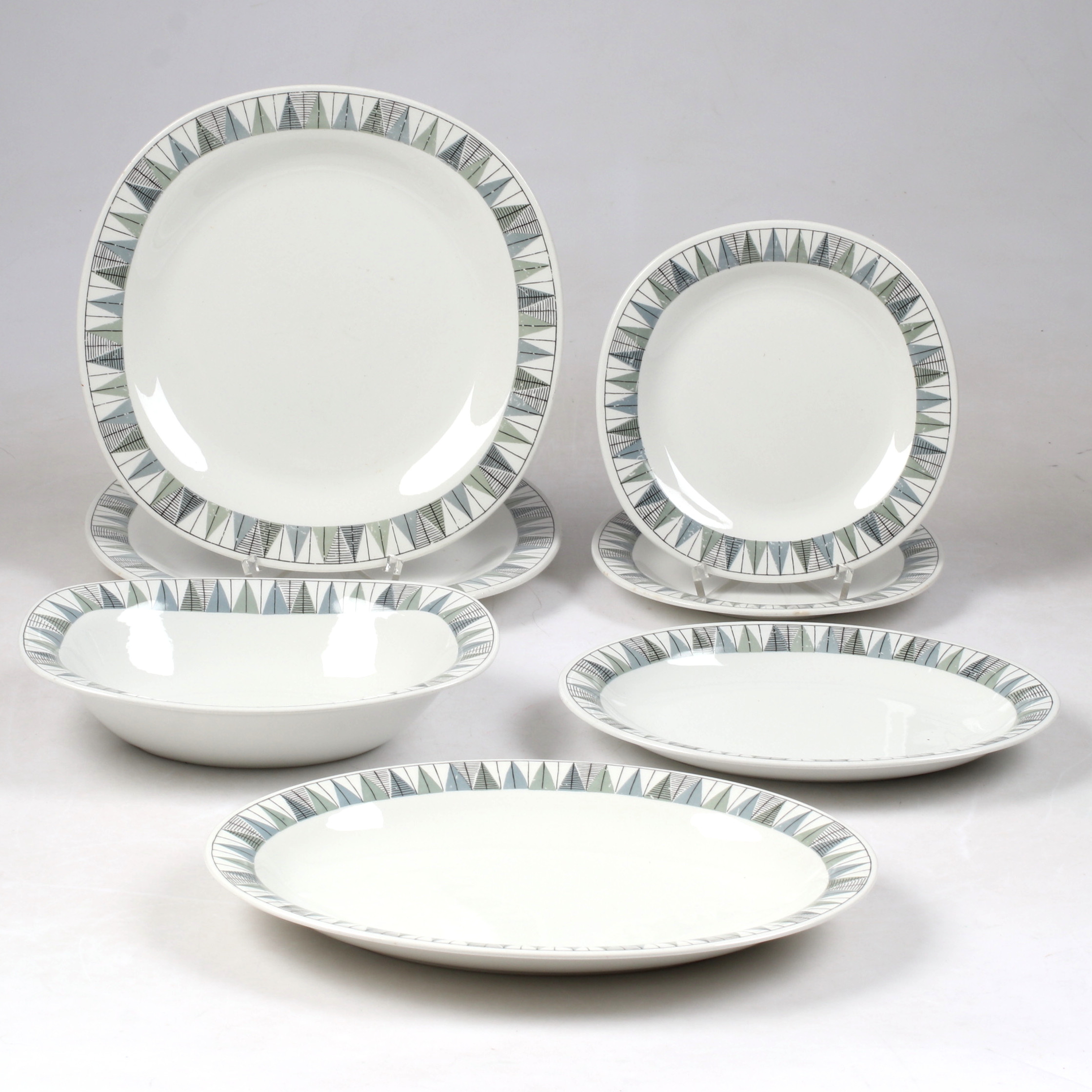 SERVISDELAR, 7 delar, porslin, "Tebe", Rörstrand.