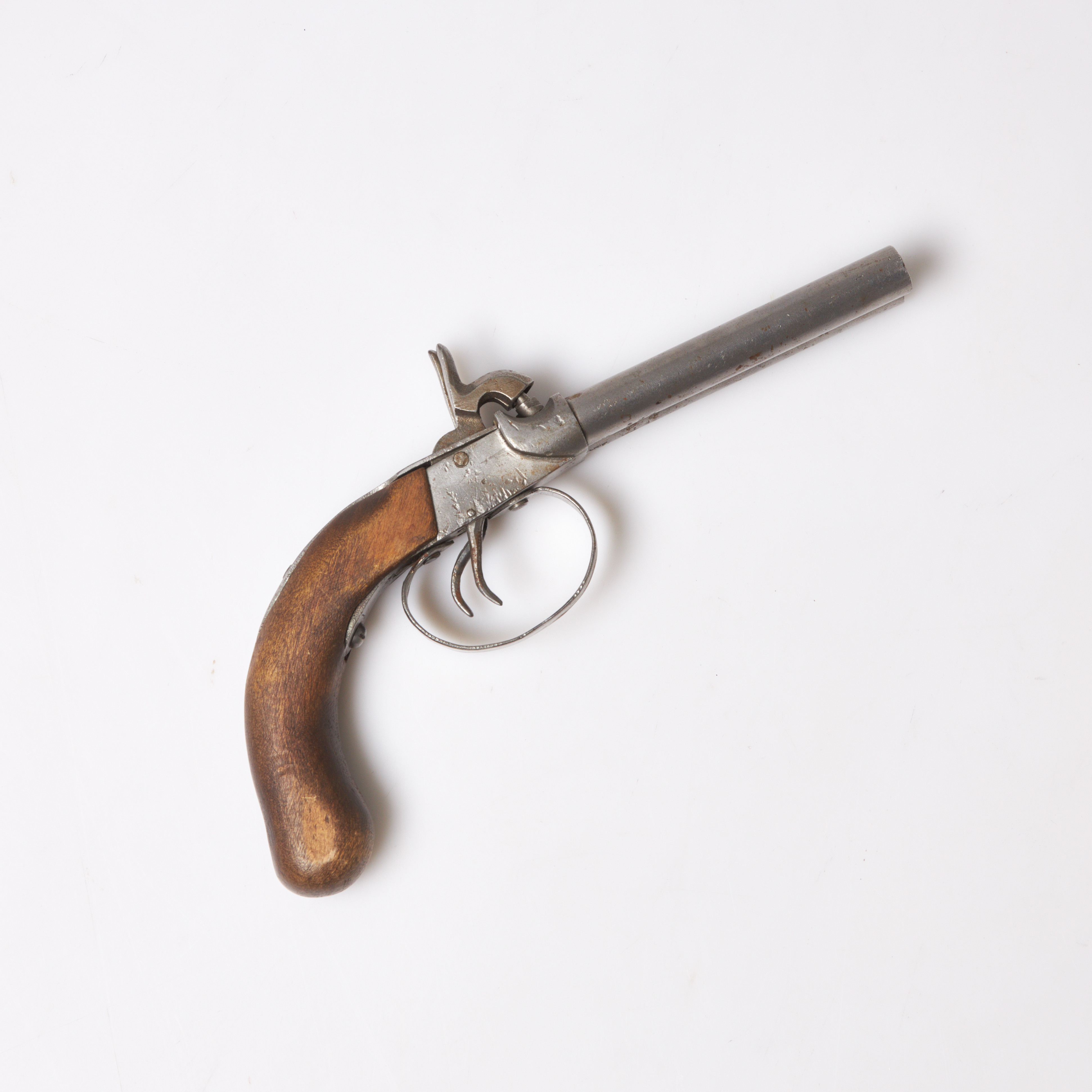 SLAGLÅSPISTOL. Tyskland, dubbelpipig, 1800-tal.