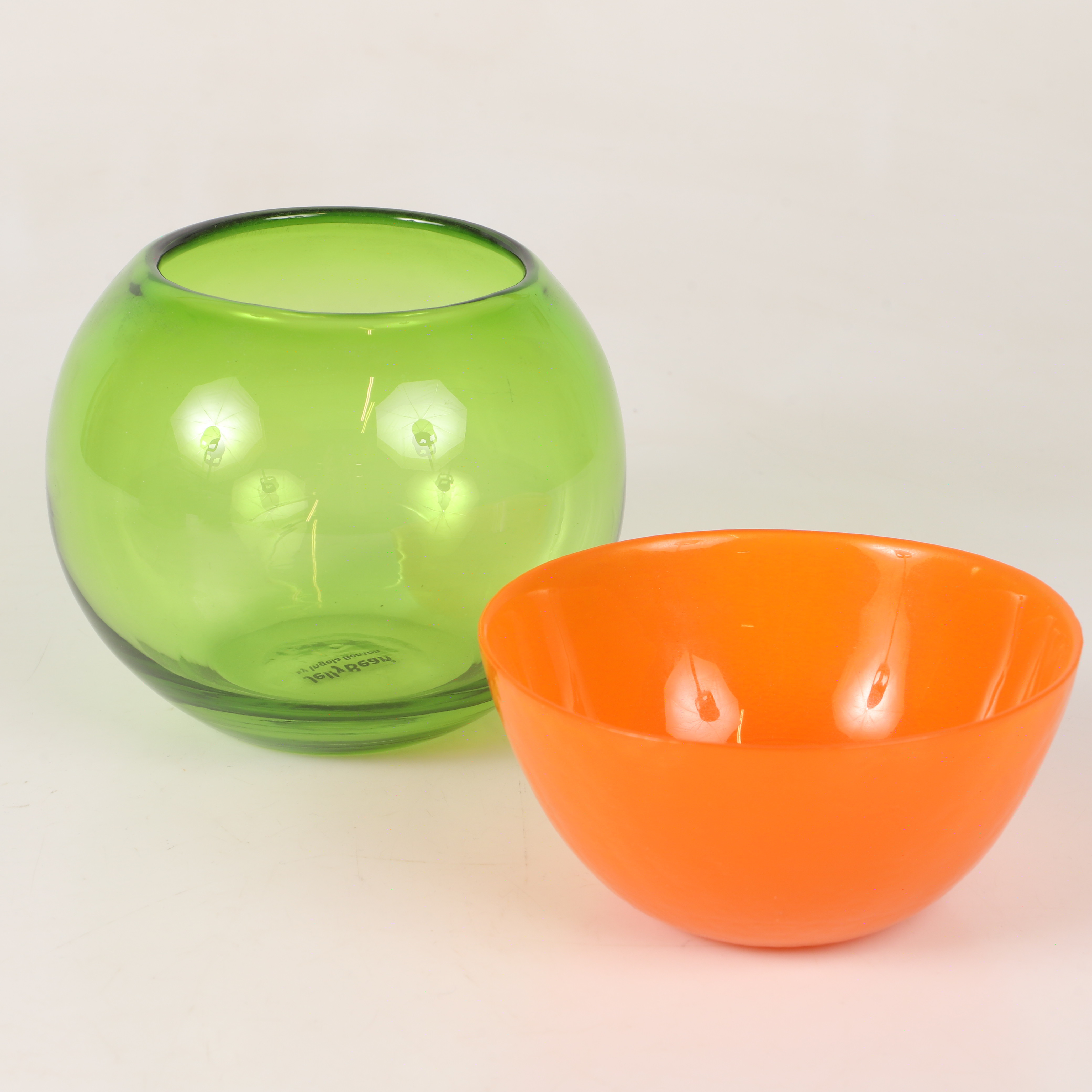 SKÅLAR, 2 stycken, glas, Ingela Benson, JellyBean, 1900-2000-tal.