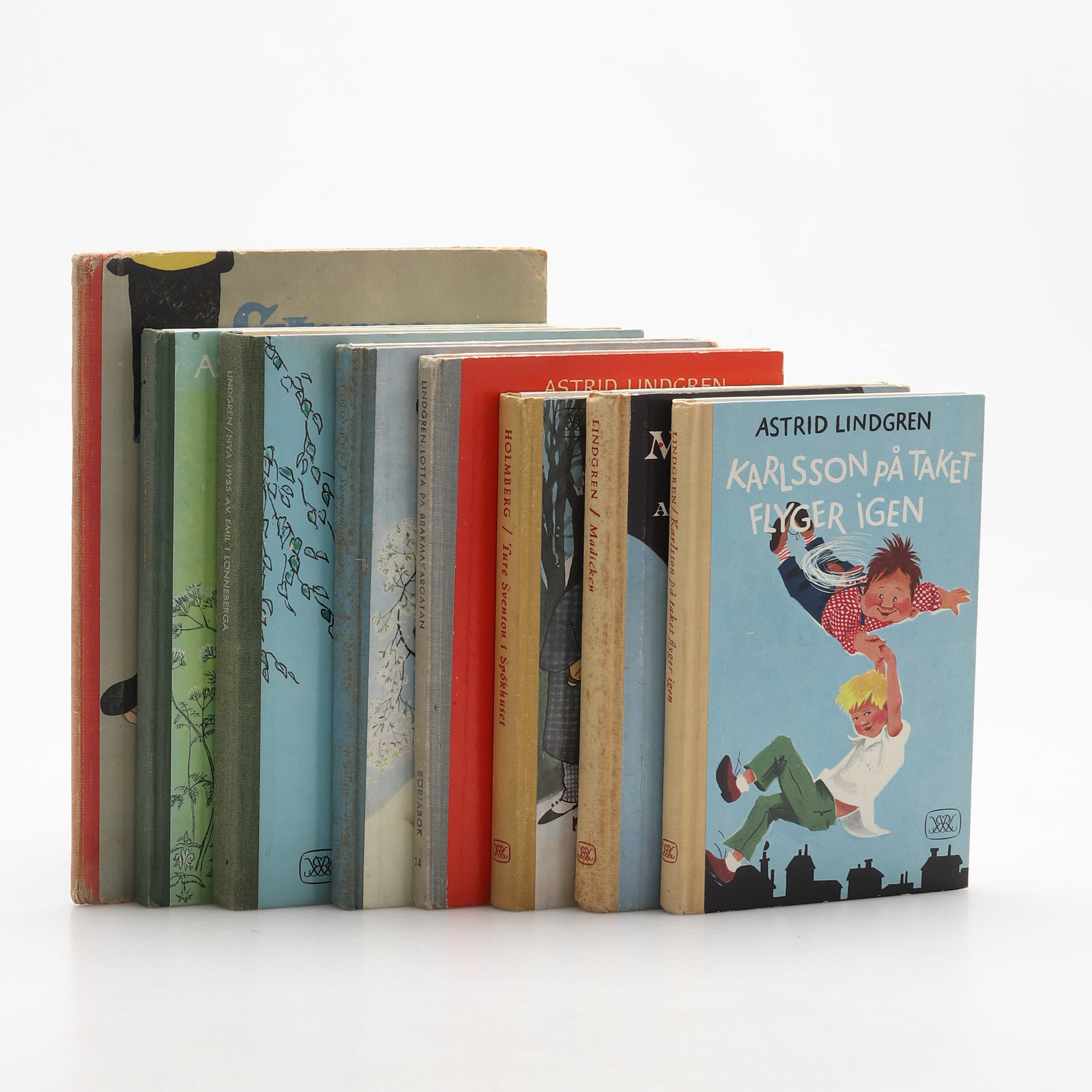 BARNBÖCKER, 8 st mestadel Astrid Lindgren. "Emil i Lönneberga" 1963.