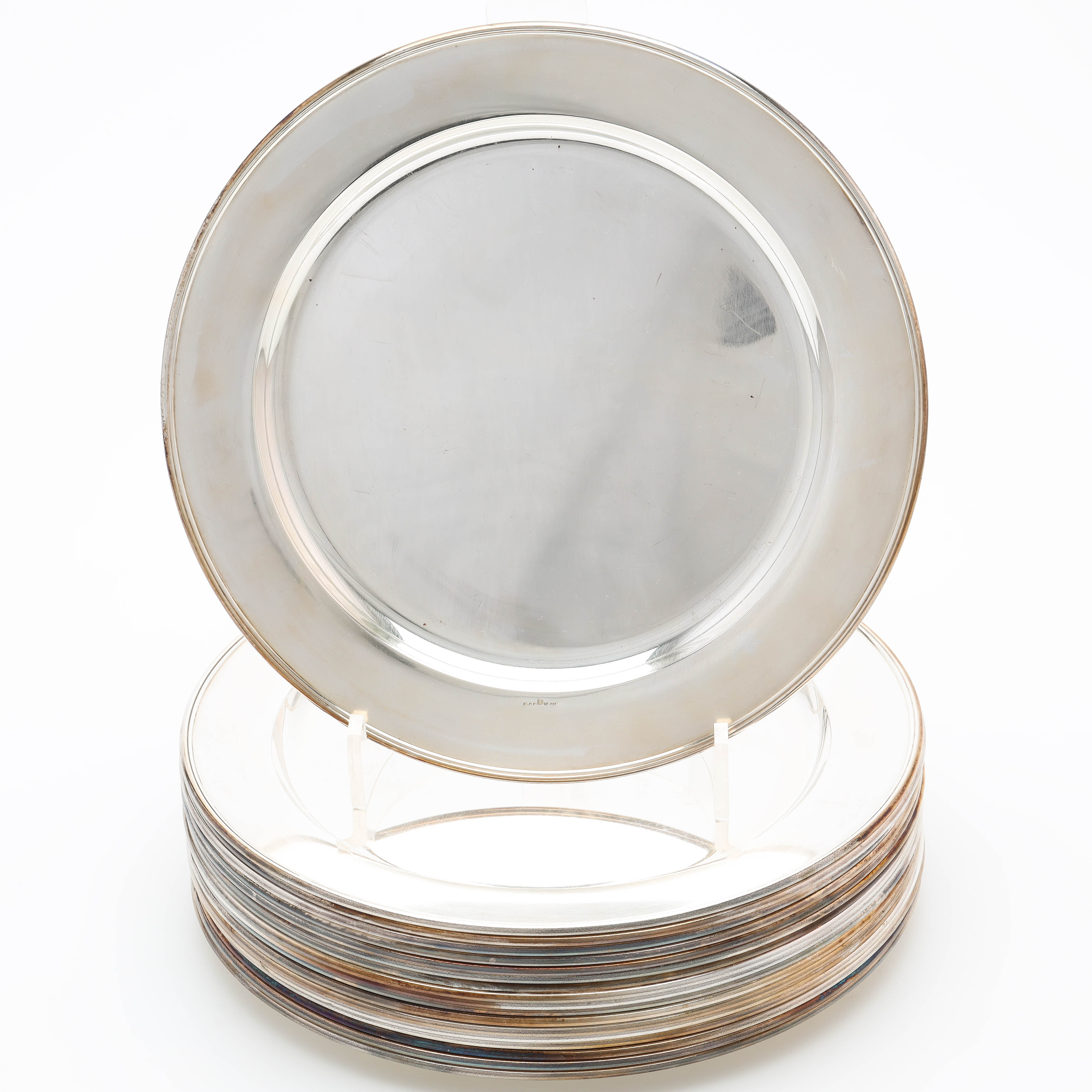 KUVERTTALLRIKAR, 18 st, nysilver, GAB.