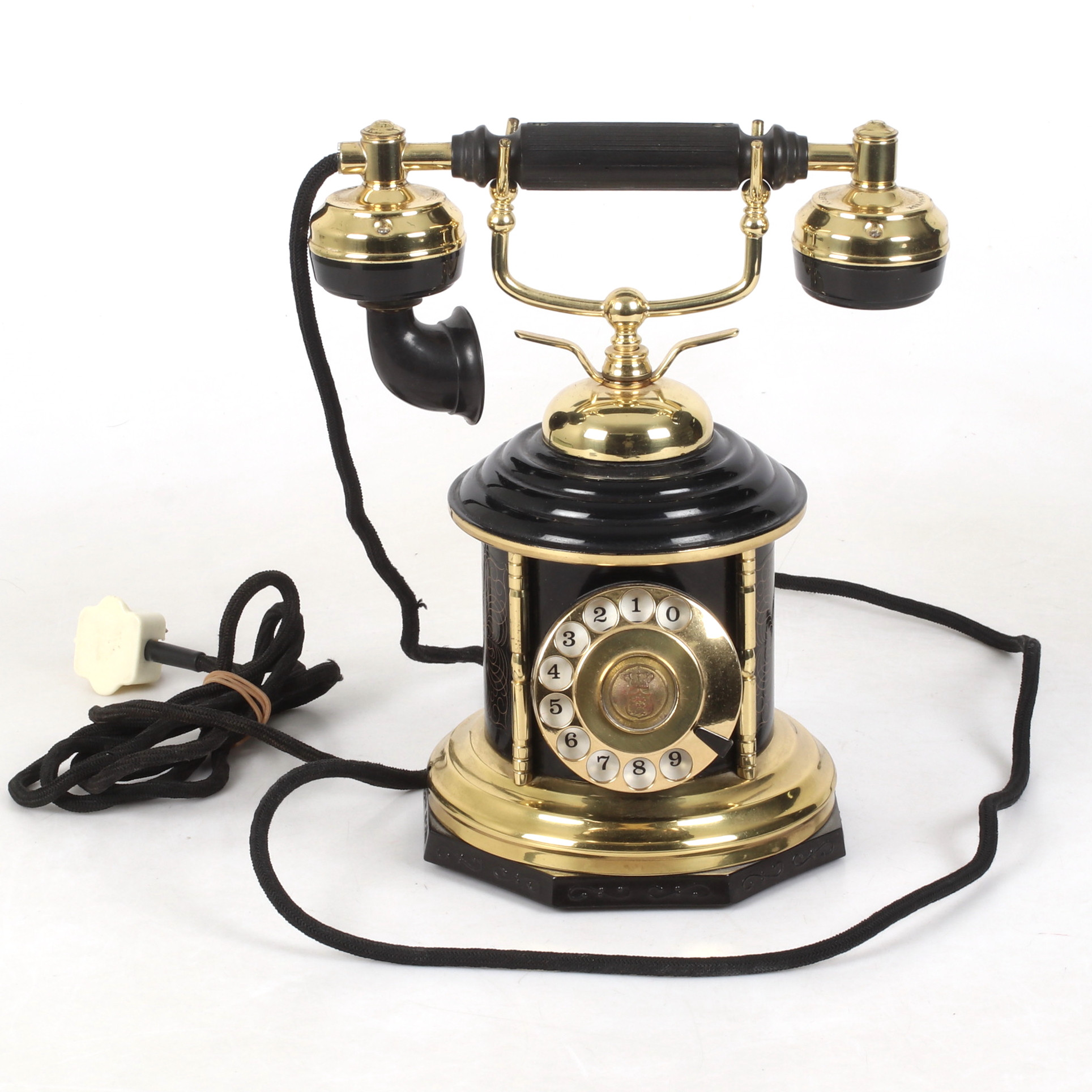 TELEFON, plast, metall, Danmark, 1900-talets senare del.