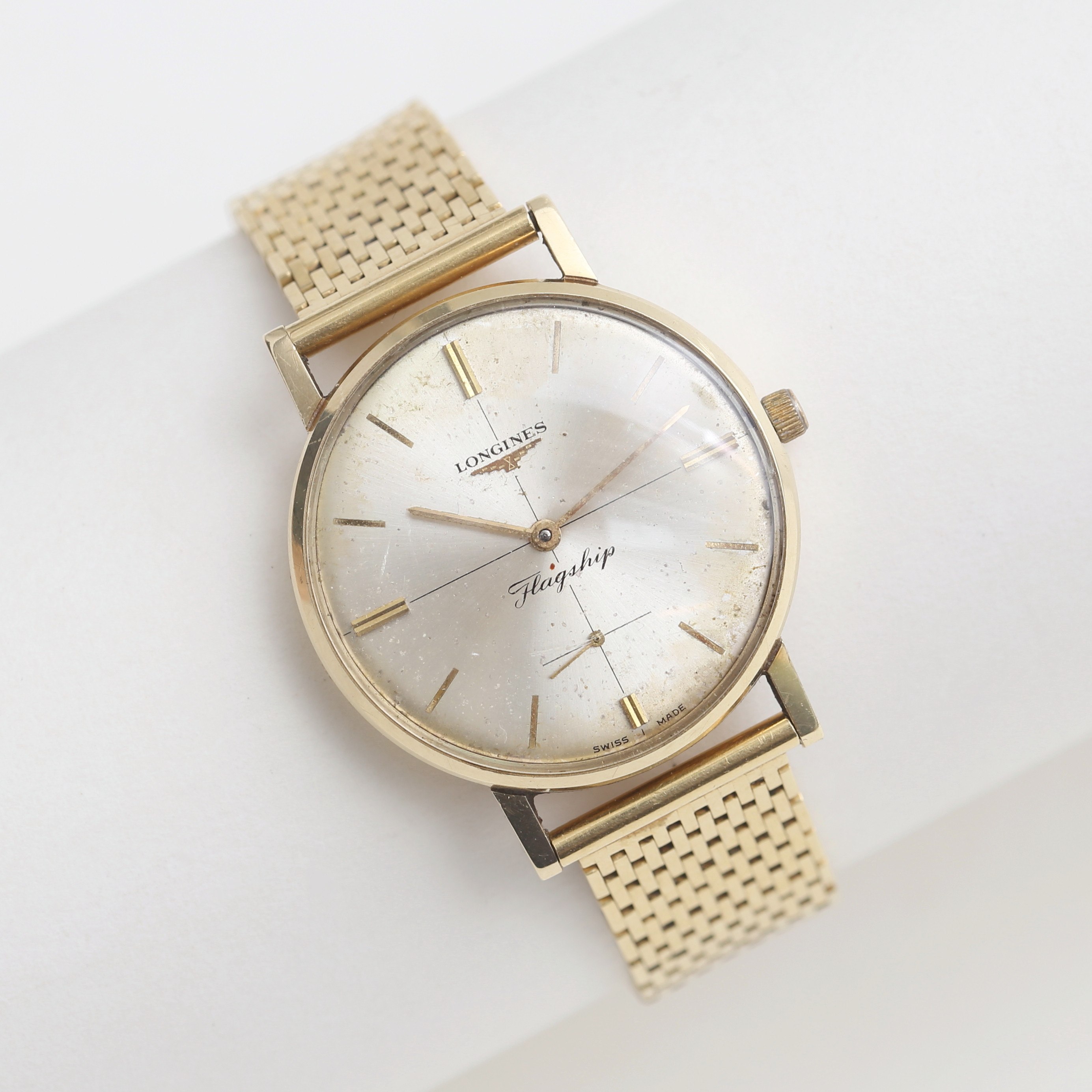 LONGINES FLAGSHIP, armbandsur, boett 14k, armband 18k guld, 1960-tal.