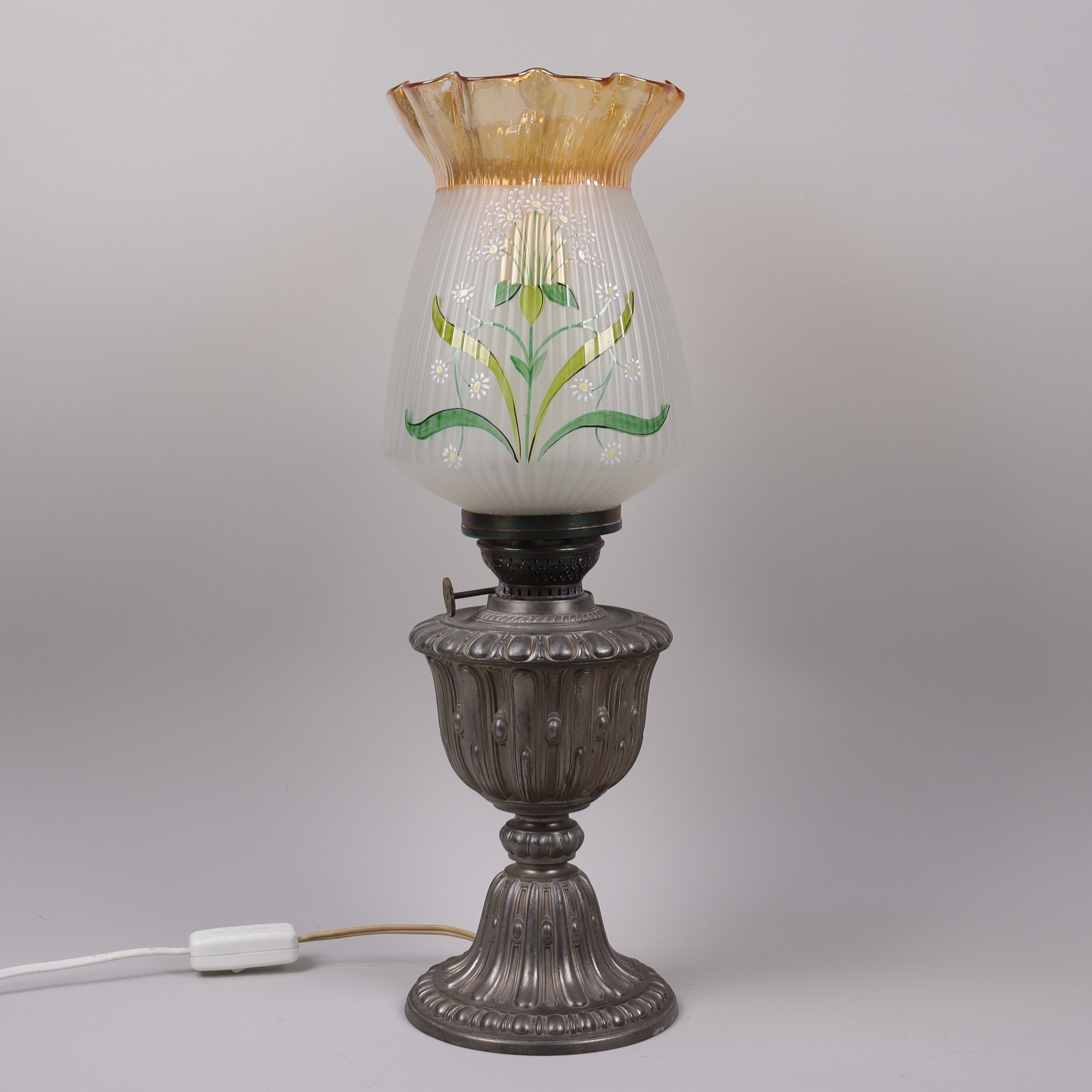 BORDSFOTOGENLAMPA, elektrifierad, glas och metall, 1900-tal.