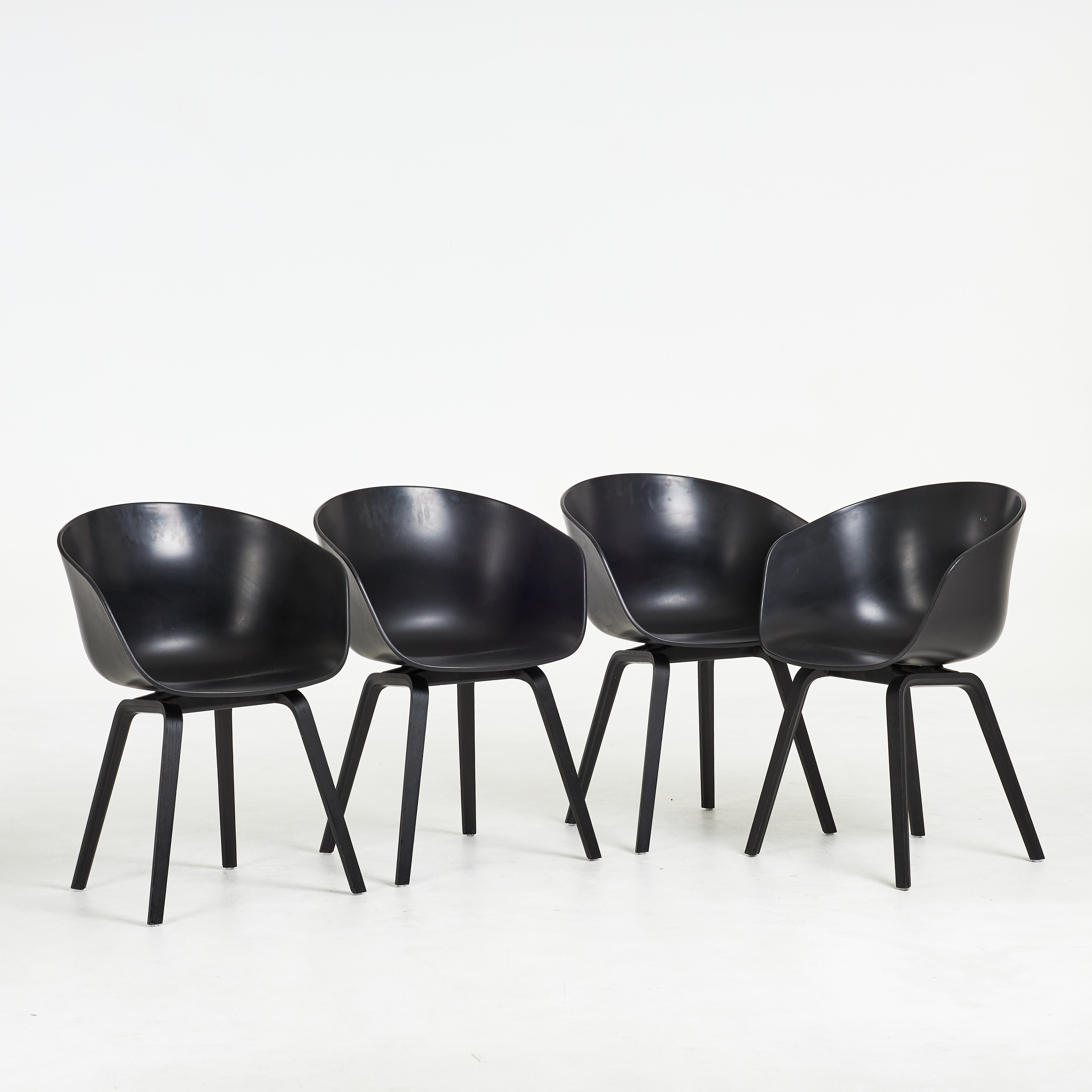 HEE WELLING. Stolar, "About a chair 22", 4 st., undertill märkta, Hay, samtida tillverkning.