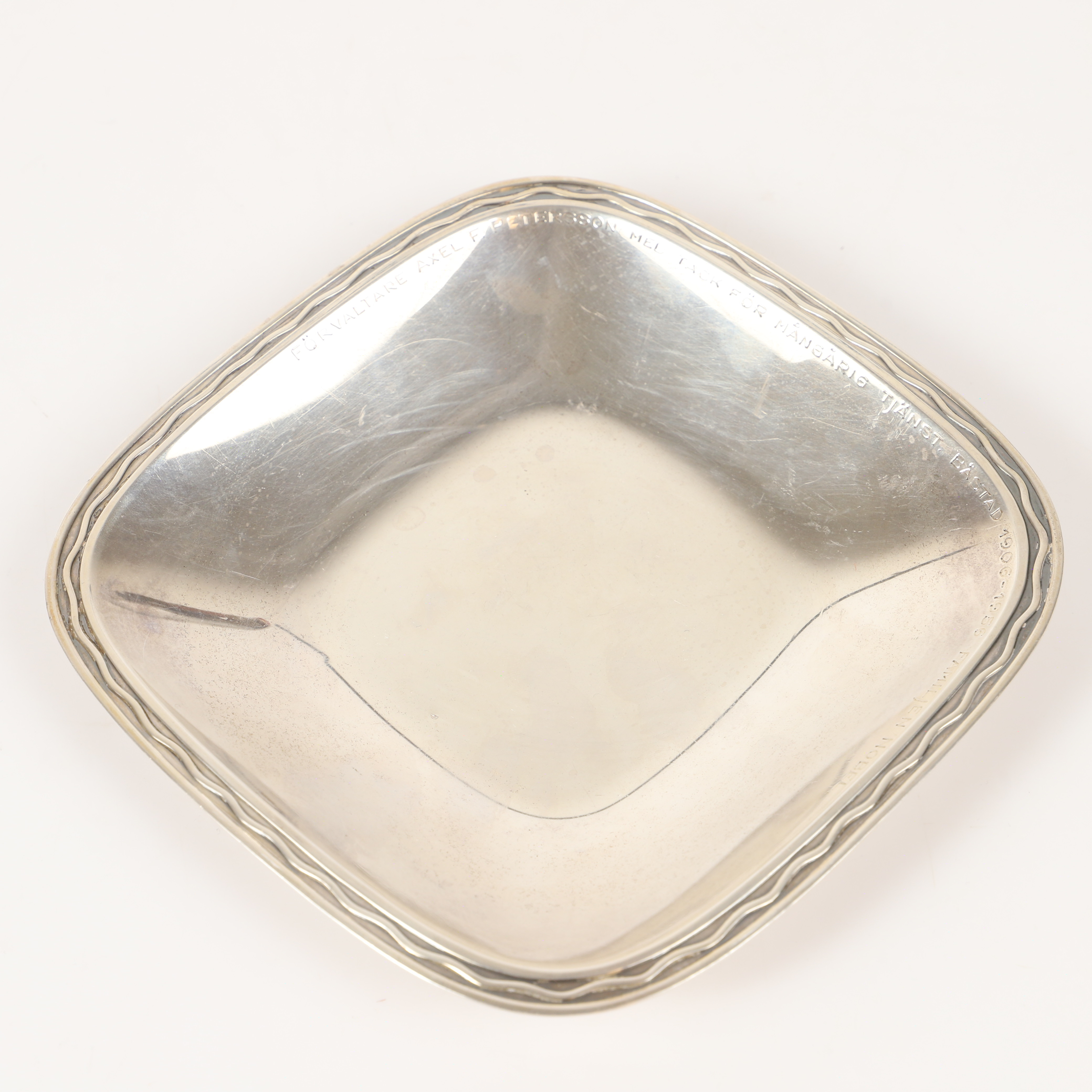 GUSTAV JANSON. Skålfat, sterlingsilver, C.G.H, 1956.