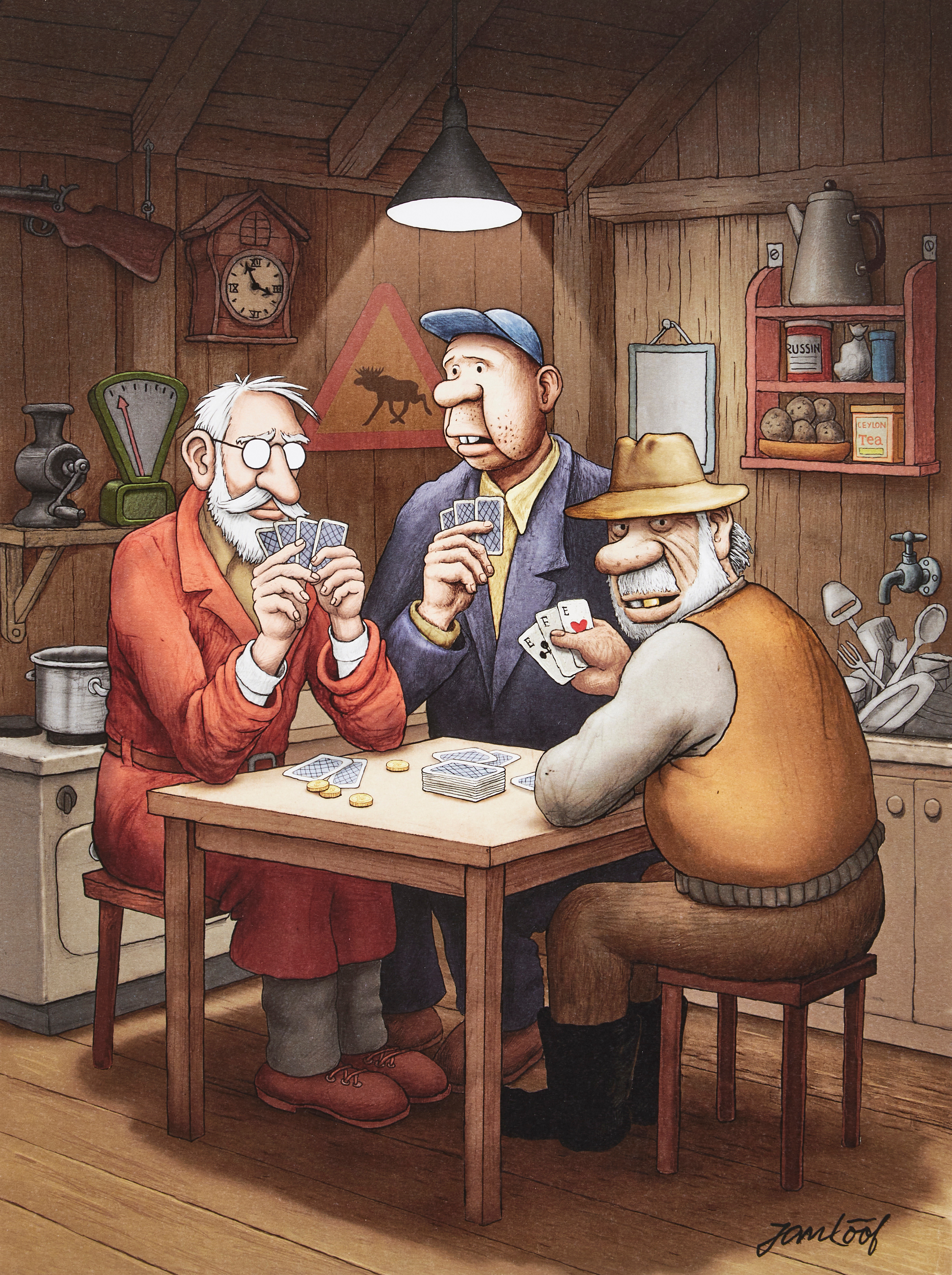 JAN LÖÖF. (Född 1940), Skrot-Nisse, signerad, offsettryck.