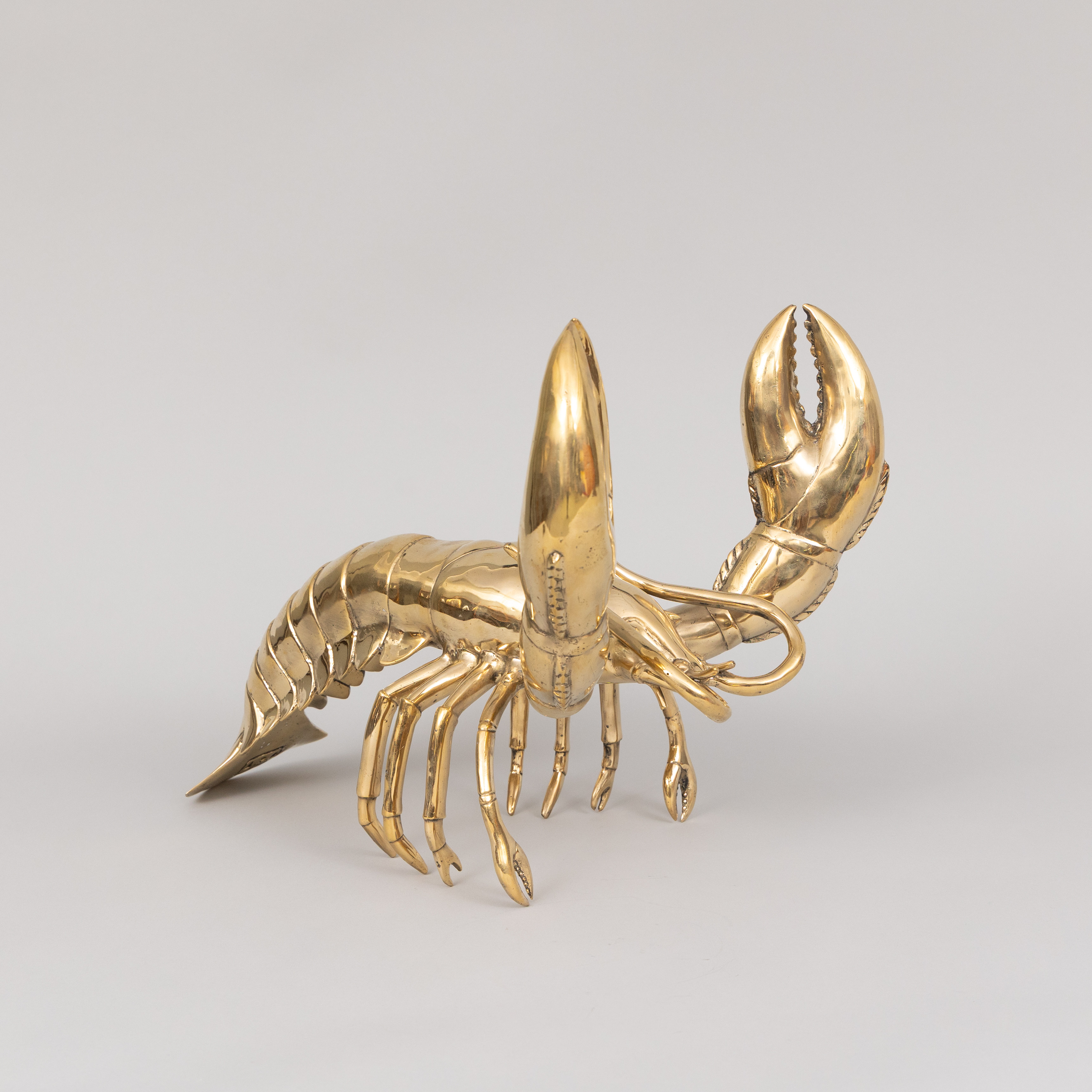 SKULPTUR, hummer, guldpatinerad brons, Art People Gallery, Sweden, stämplad A P G.