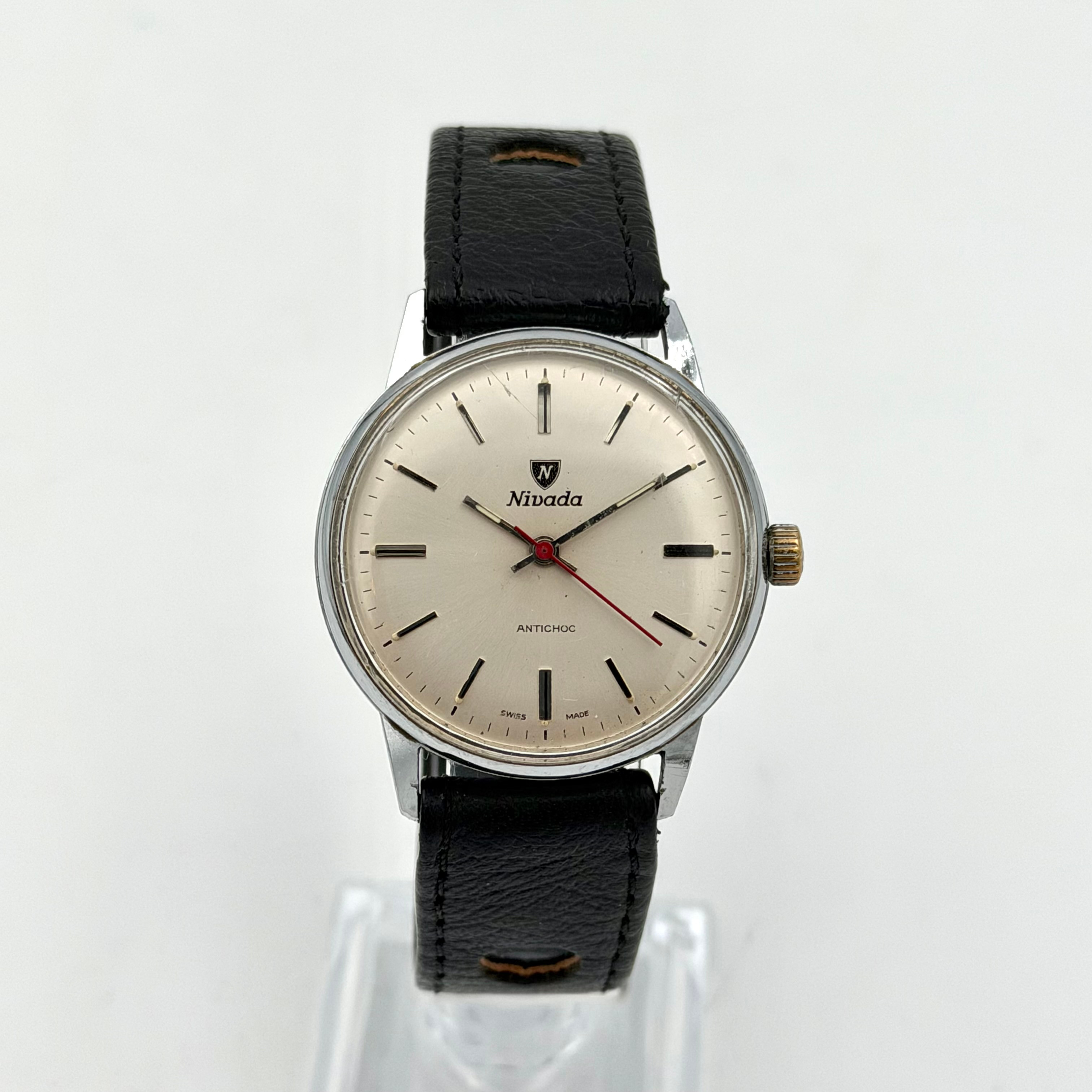 NIVADA, armbandsur, 1960/70-tal, manuell, stål.