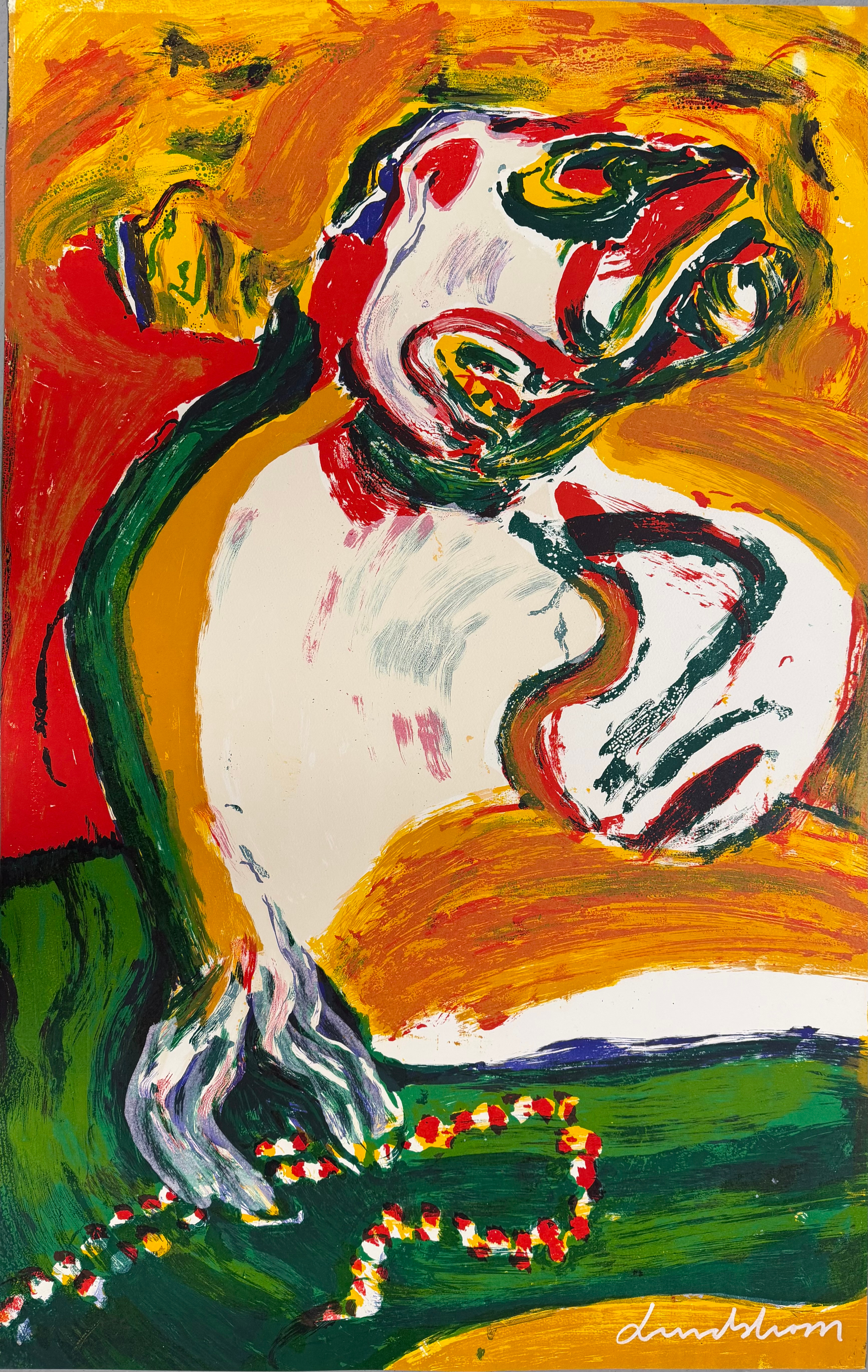 BENGT LINDSTRÖM. figurkomposition, färglitografi med carborundum, signerad Lindström.