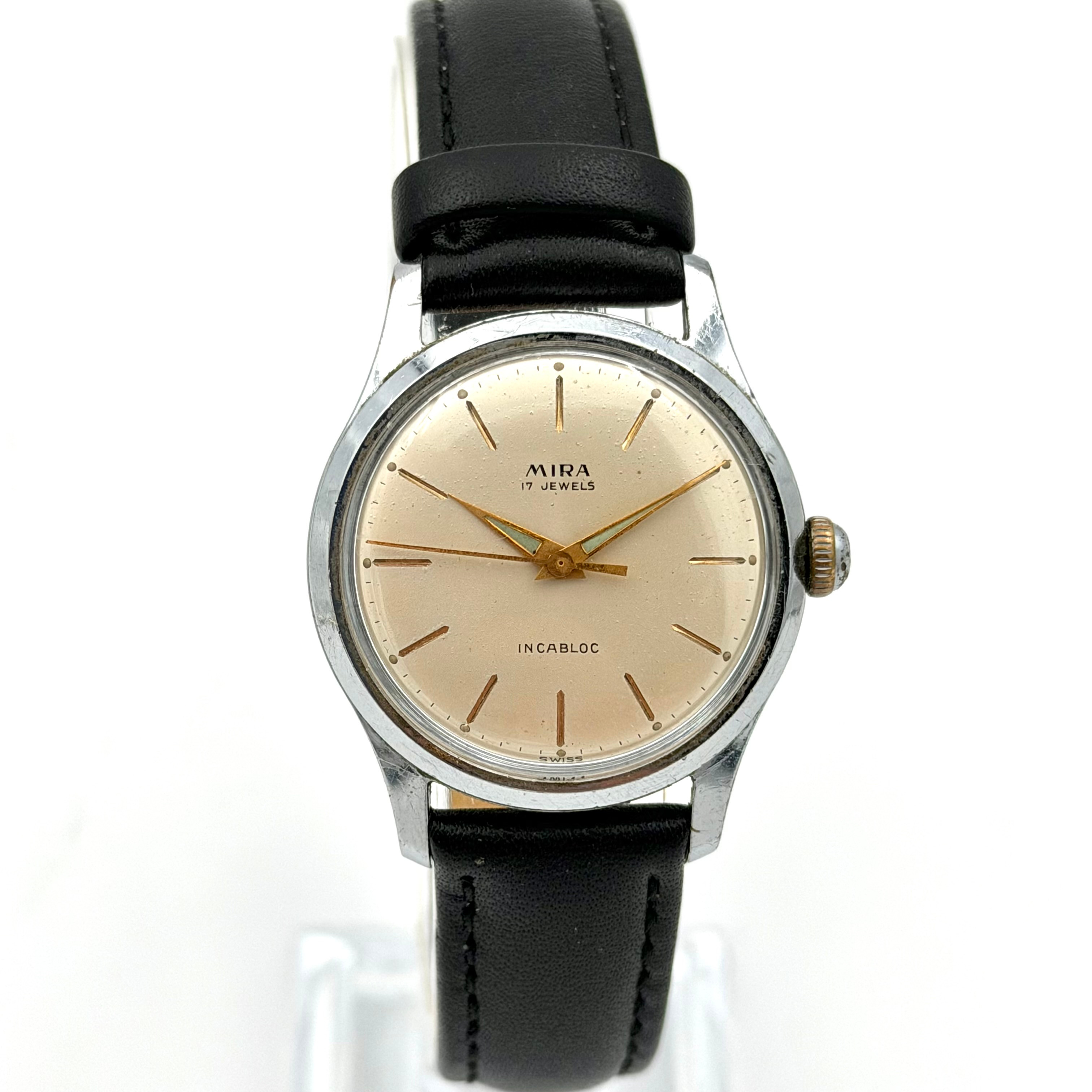 MIRA, armbandsur, 1950/60-tal, manuel, stål.
