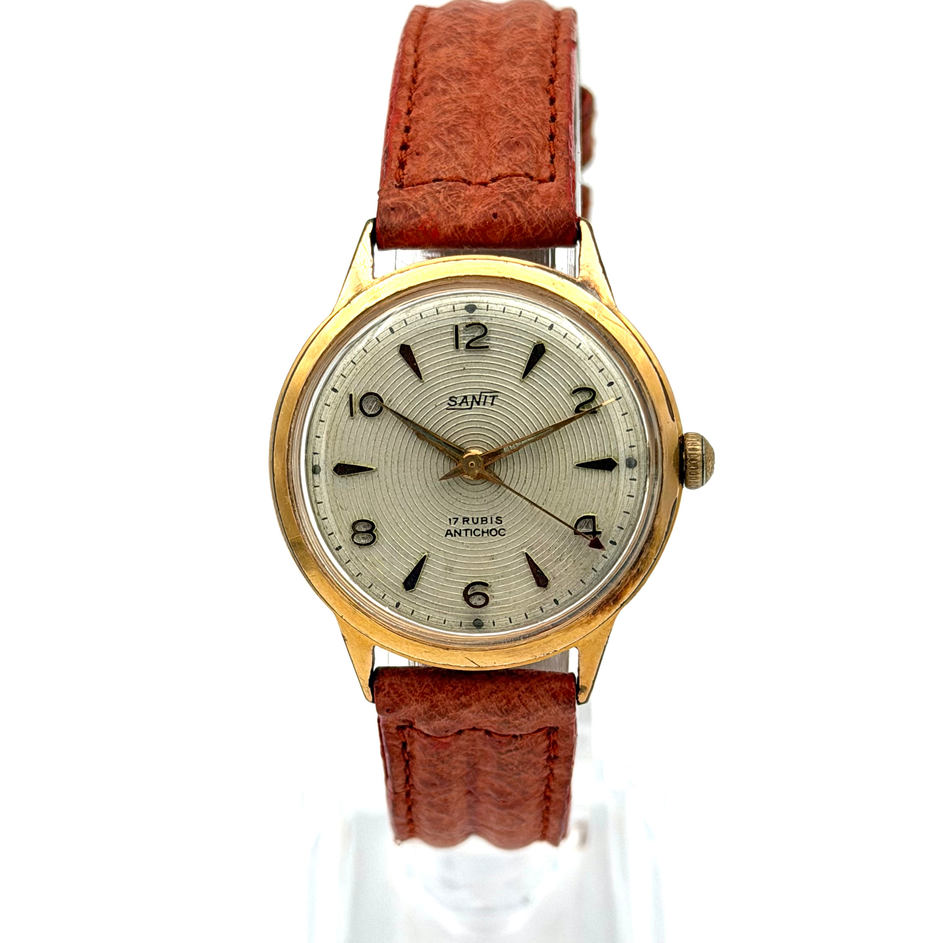 SANIT, armbandsur, 1950/60-tal, manuell, gulddouble.