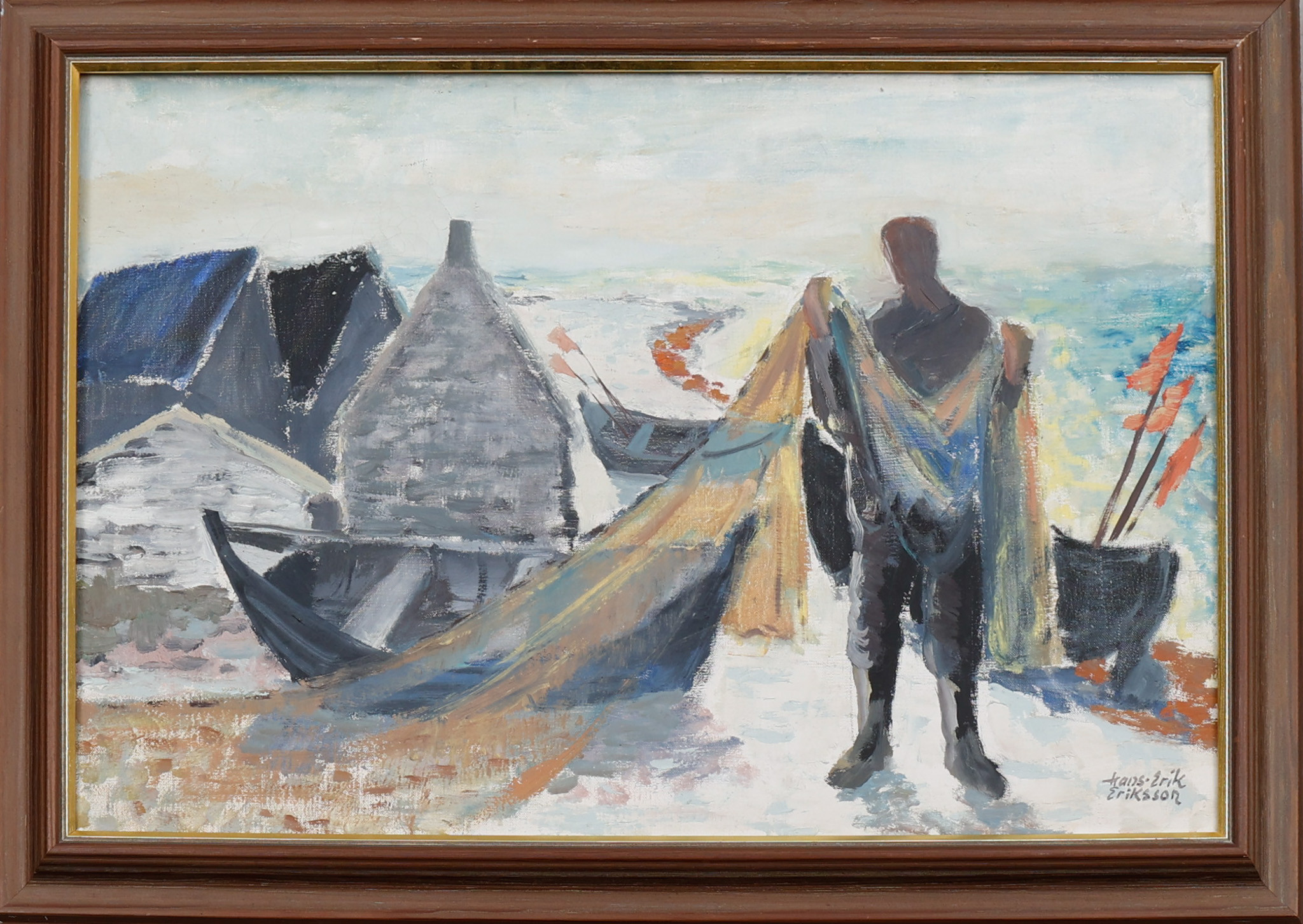 HANS-ERIK ERIKSSON. Olja på duk, signerad.