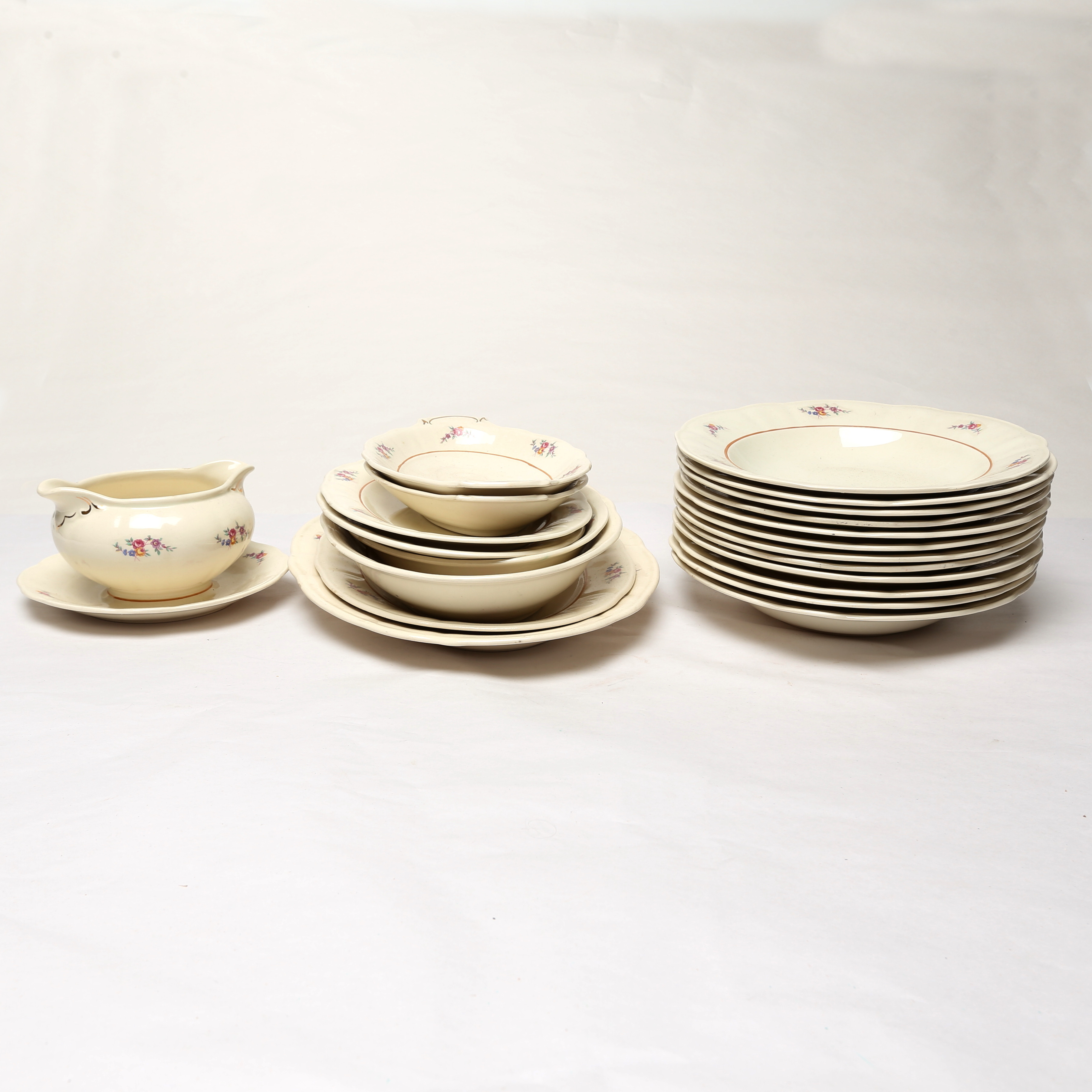 SERVISDELAR, 19 st, porslin, Rörstrand, Anette.