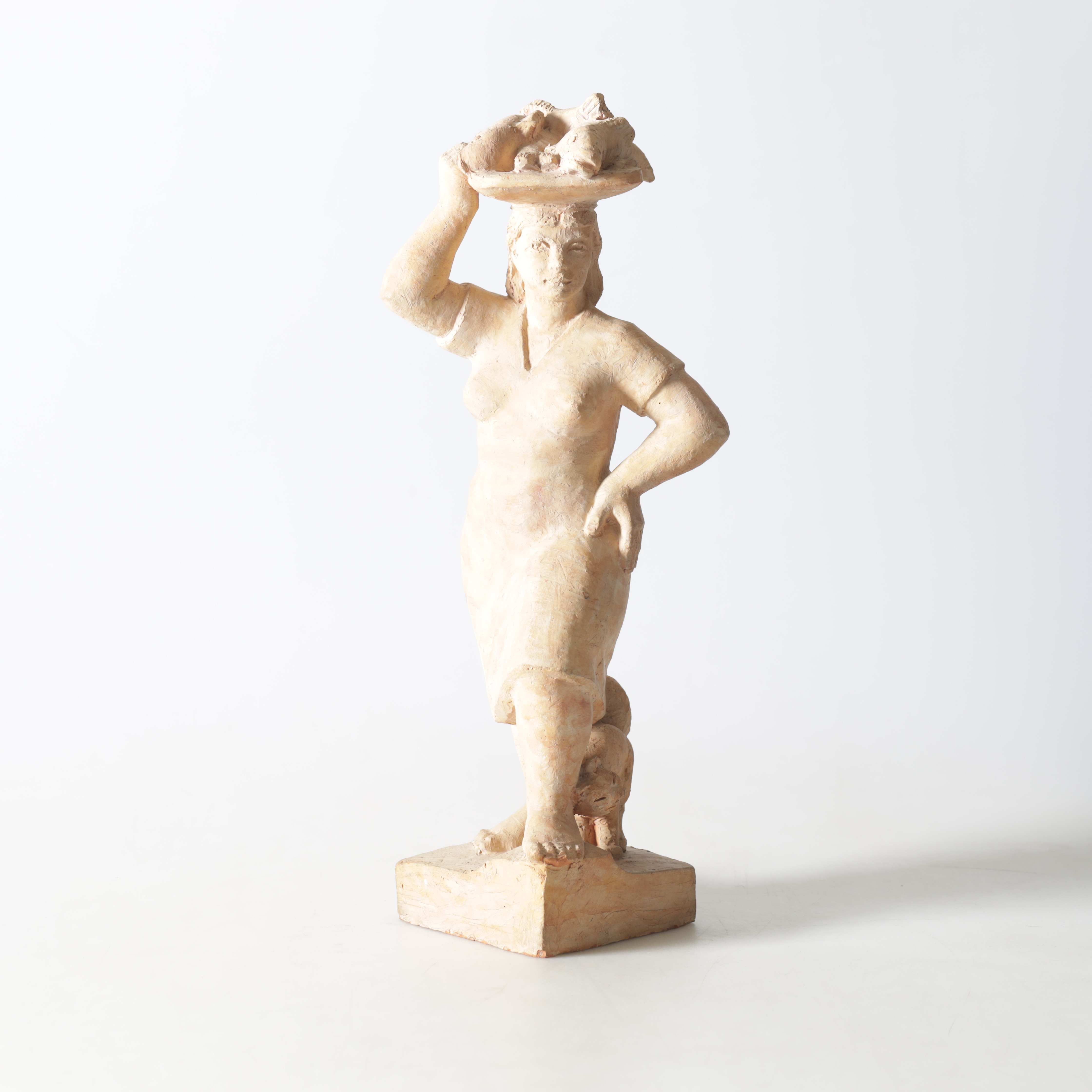 ARVID BRYTH. skulptur, terrakotta, signerad i gods.