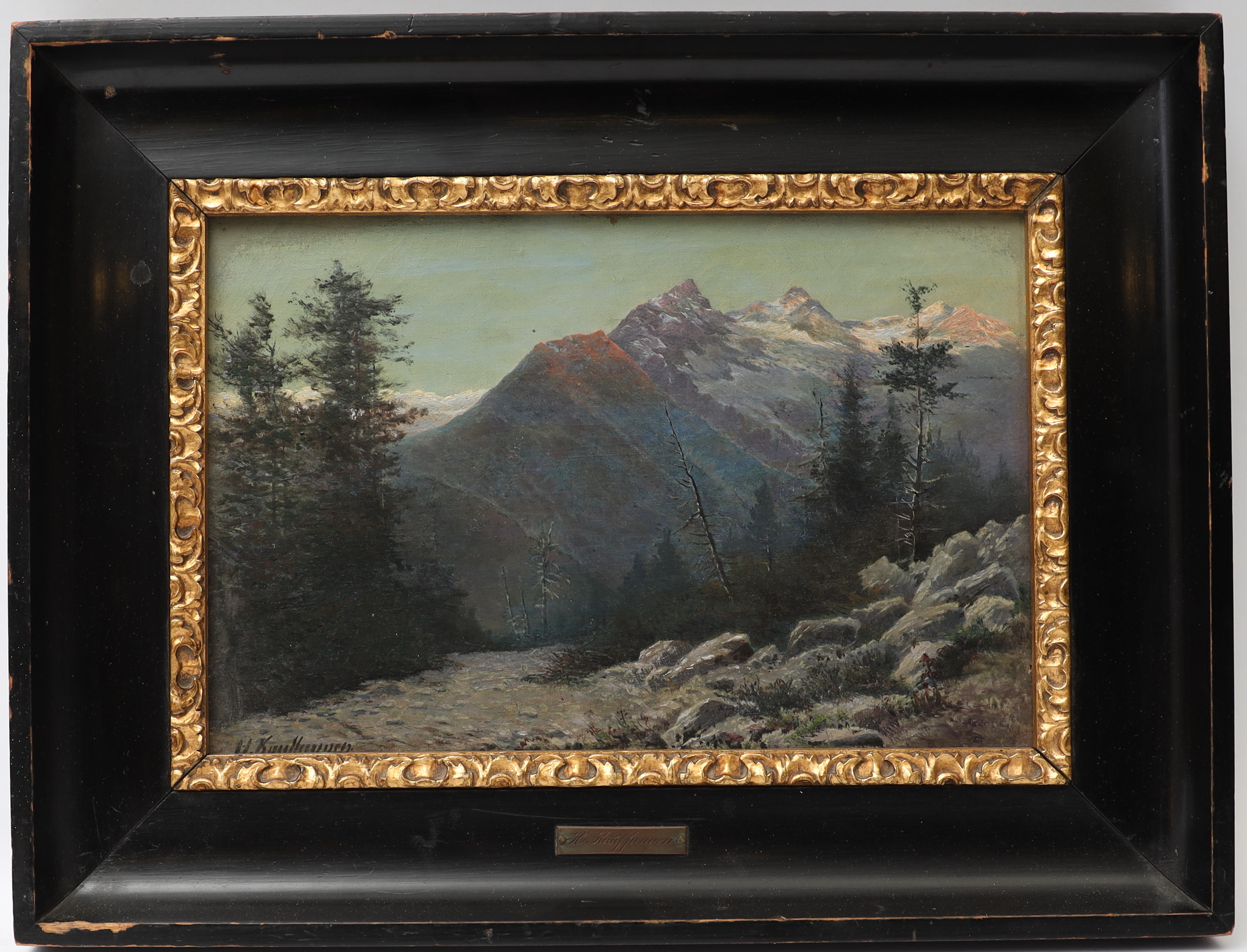 HEINRICH KAUFFUNGEN. Bergslandskap, signerad.