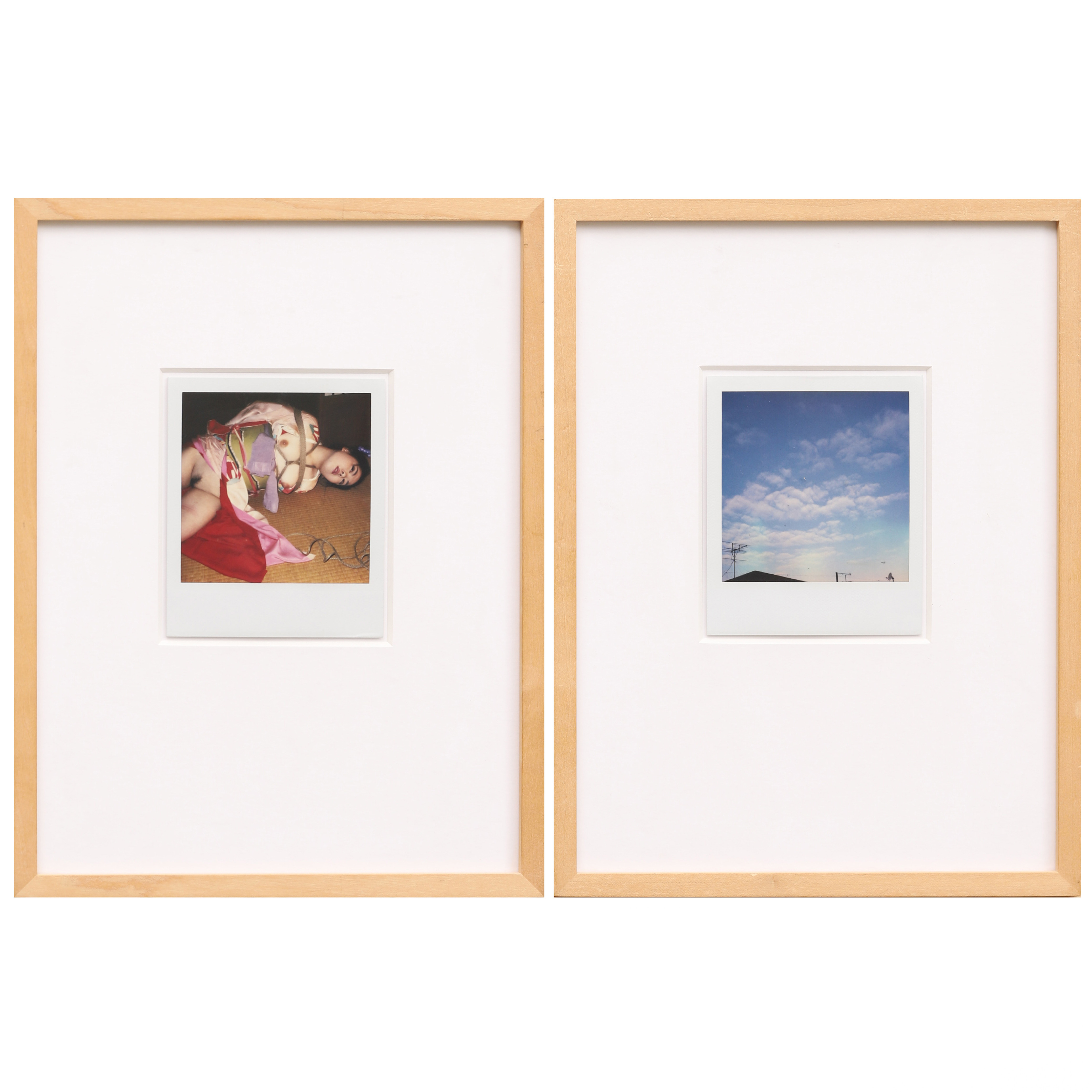 NOBUYOSHI ARAKI (FÖDD 1940). Polaroid, 2 st, ur serien "Polanographs", 2003/04, signerade.