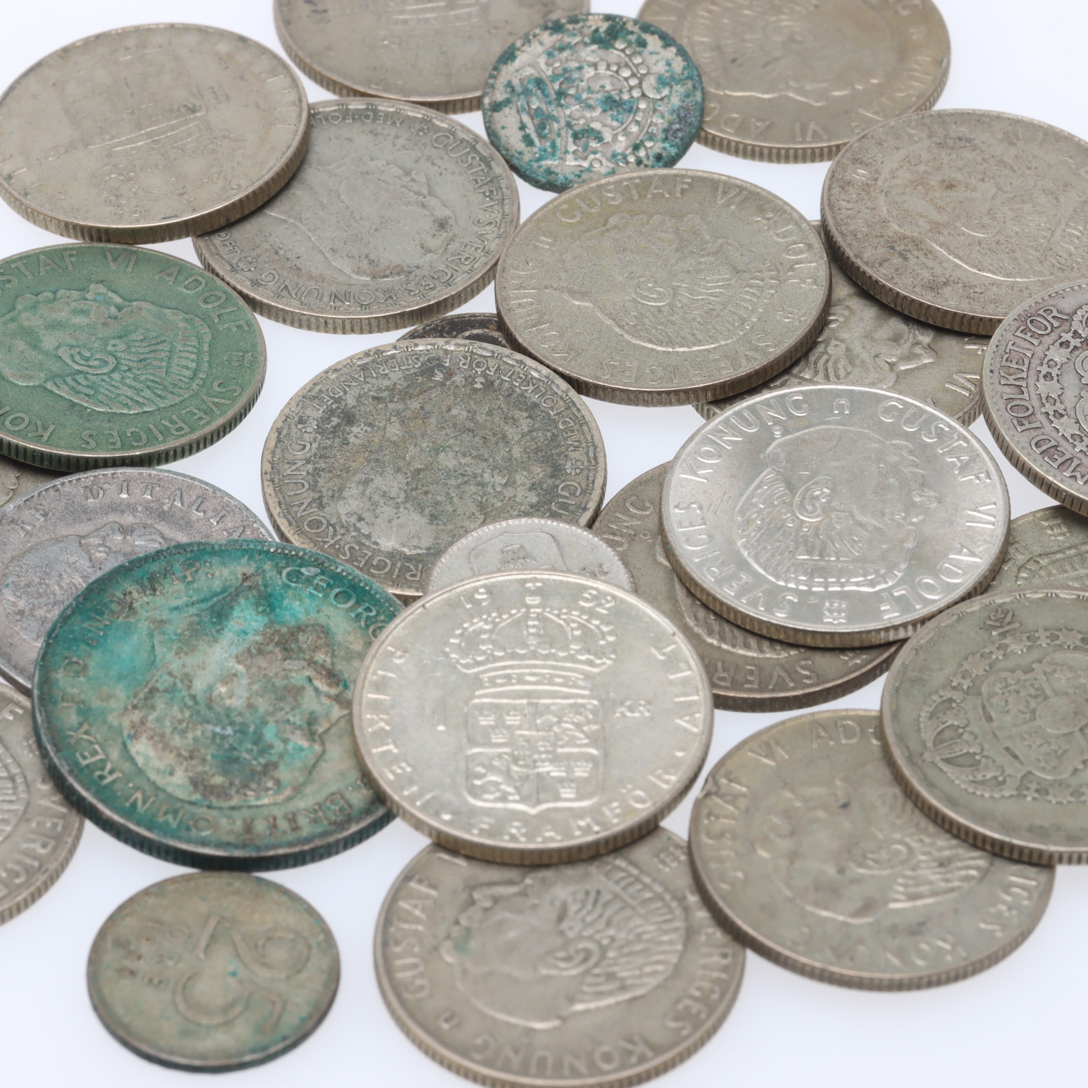 MYNT, parti, mestadels 40% silver, totalvikt ca 155 gram.