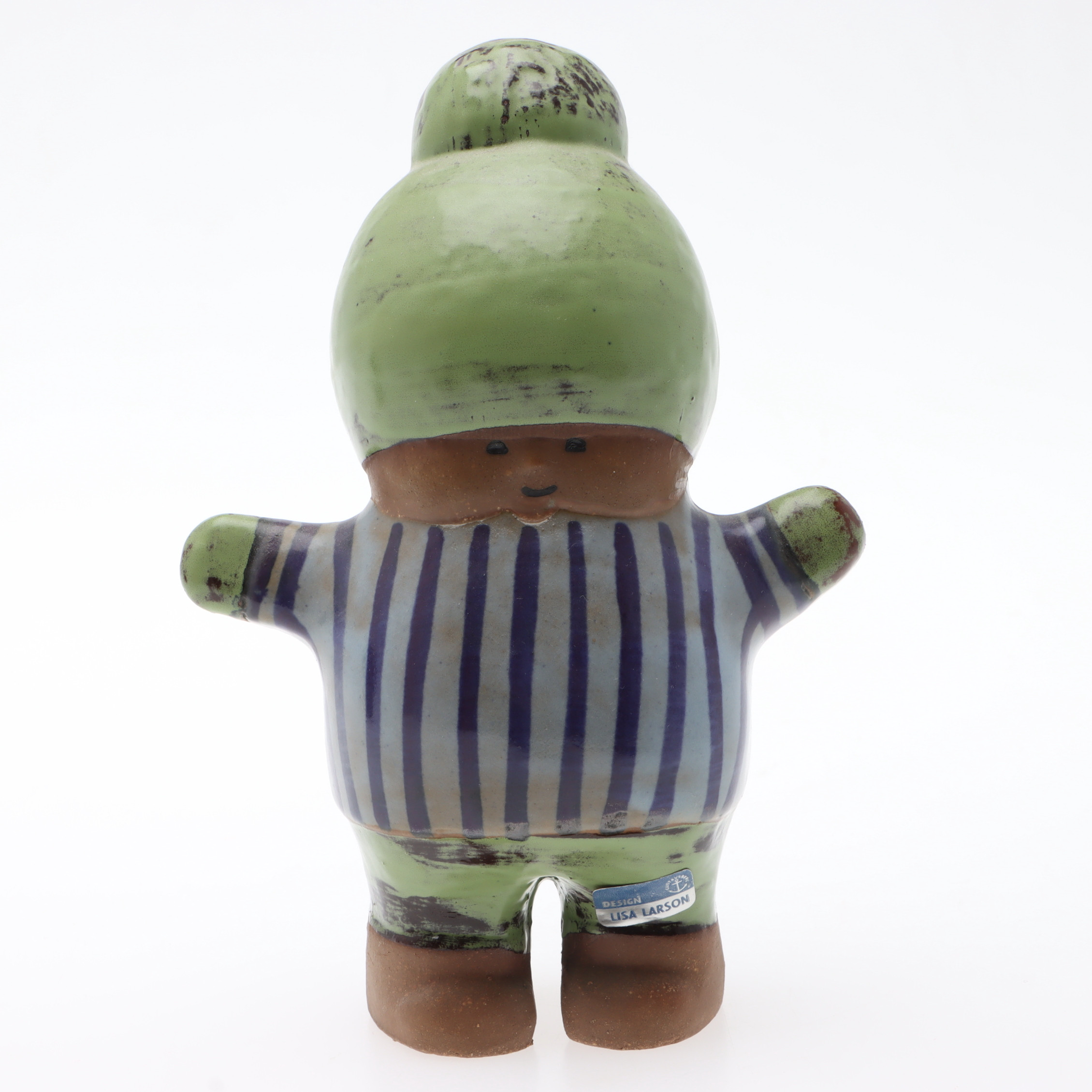 LISA LARSON. Figurin, stengods, "Kalle", signerad, Gustavsberg.