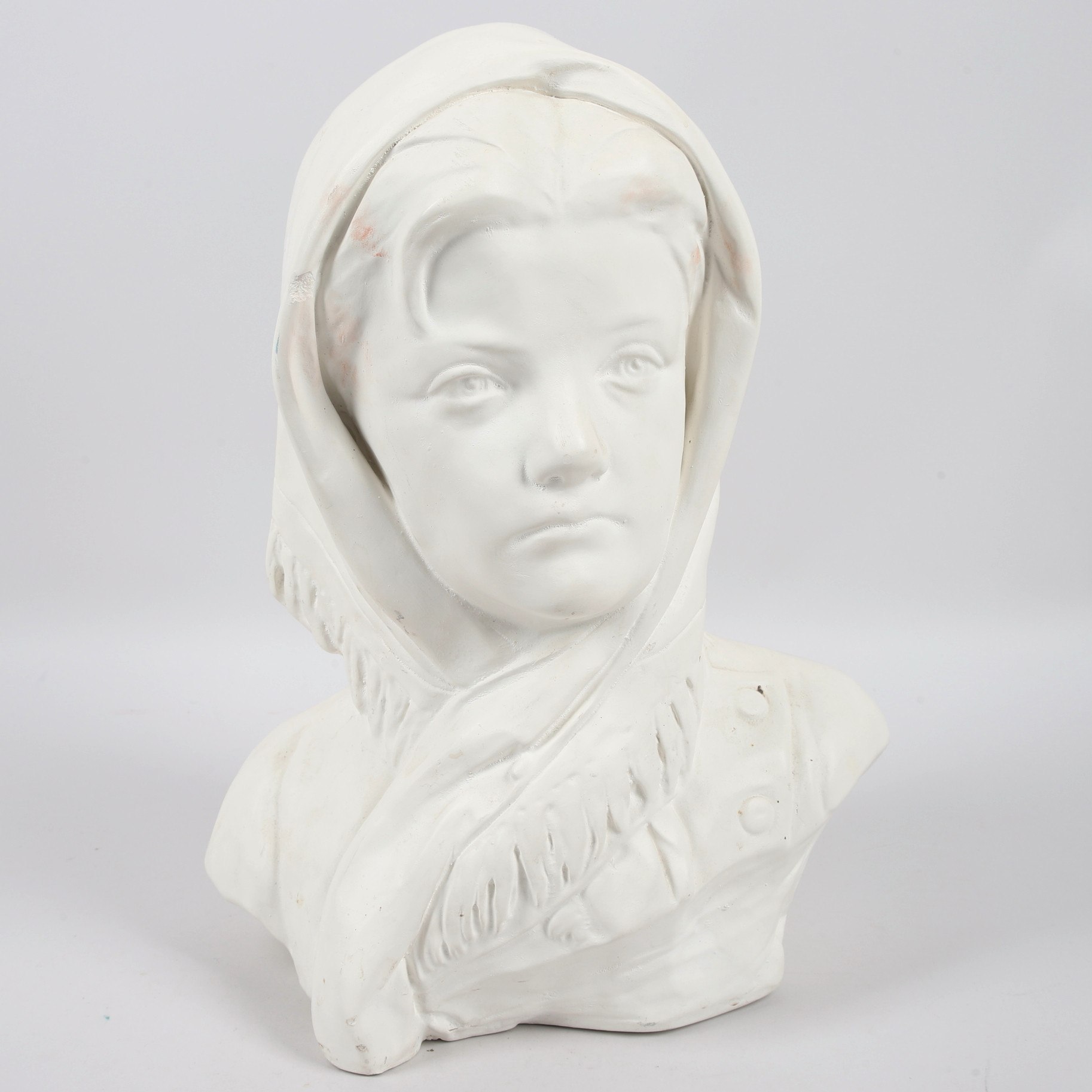 ANTONIO BORTONE. EFTER. Byst, gips, "Maria", Italien, 1900-tal.