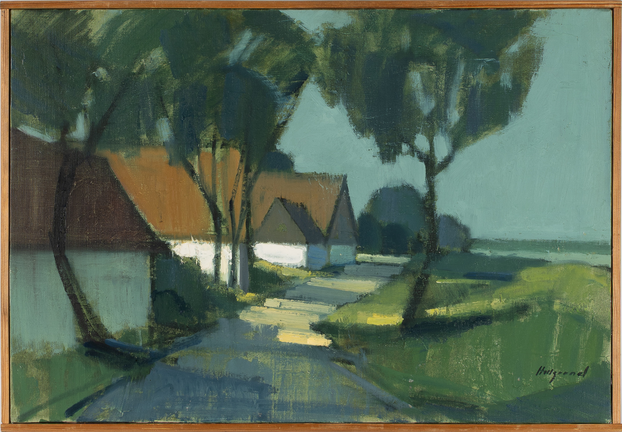 BENGT HILLGRUND. Olja på duk, "Skåne", signerad.
