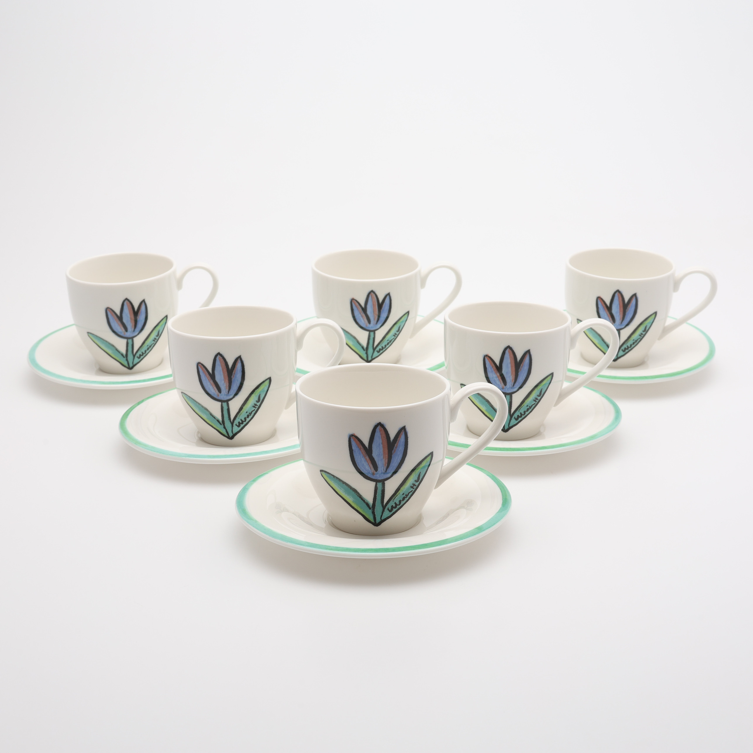 ULRICA HYDMAN-VALLIEN. KAFFEKOPPAR MED FAT, SEX STYCKEN.