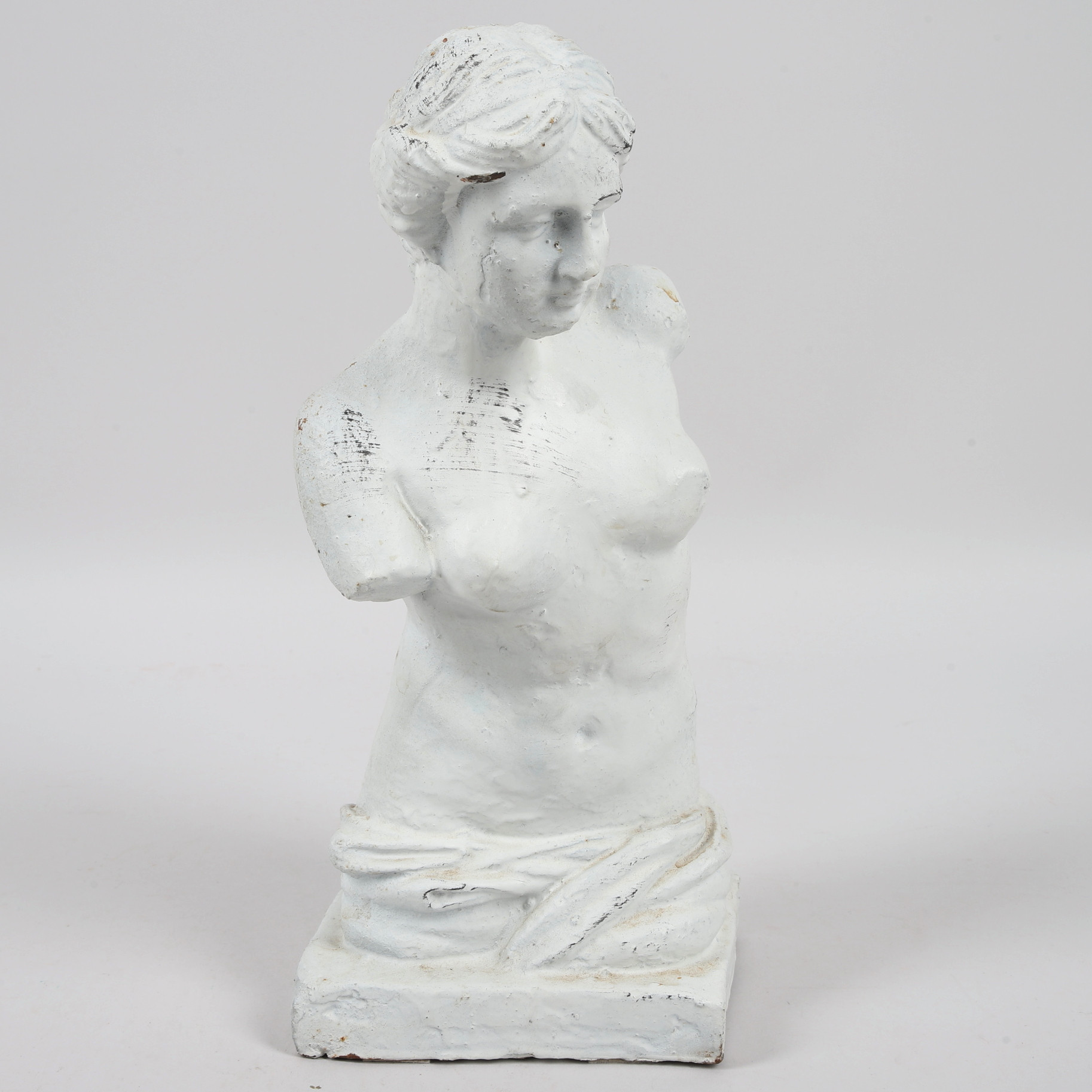 SKULPTUR, bemålat gjutjärn, "Venus från Milo", 1900-tal.