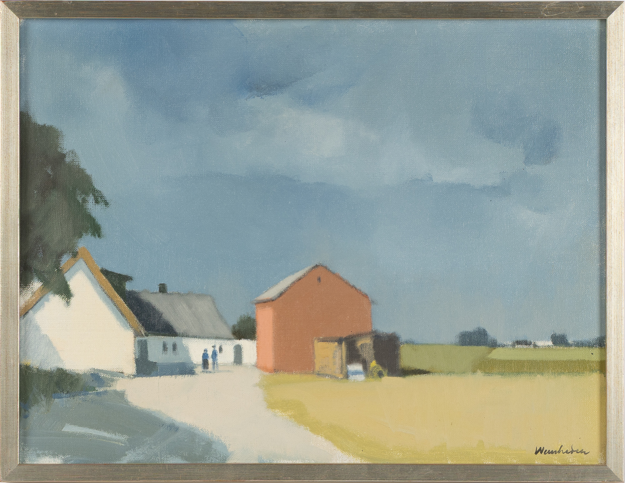 STIG WERNHEDEN. "Bondgård, Hammars Näs", olja på duk, signerad.